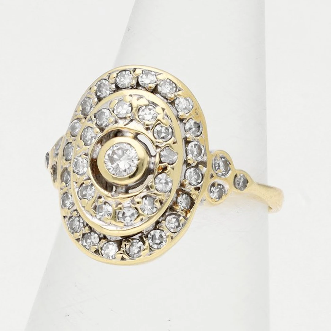 Ring - 14 kt. Yellow gold Diamond (Natural)