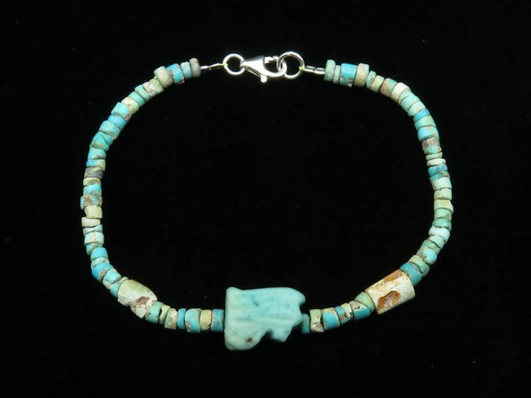 Ancient Egyptian Bracelet made of Turquoise and Faience...