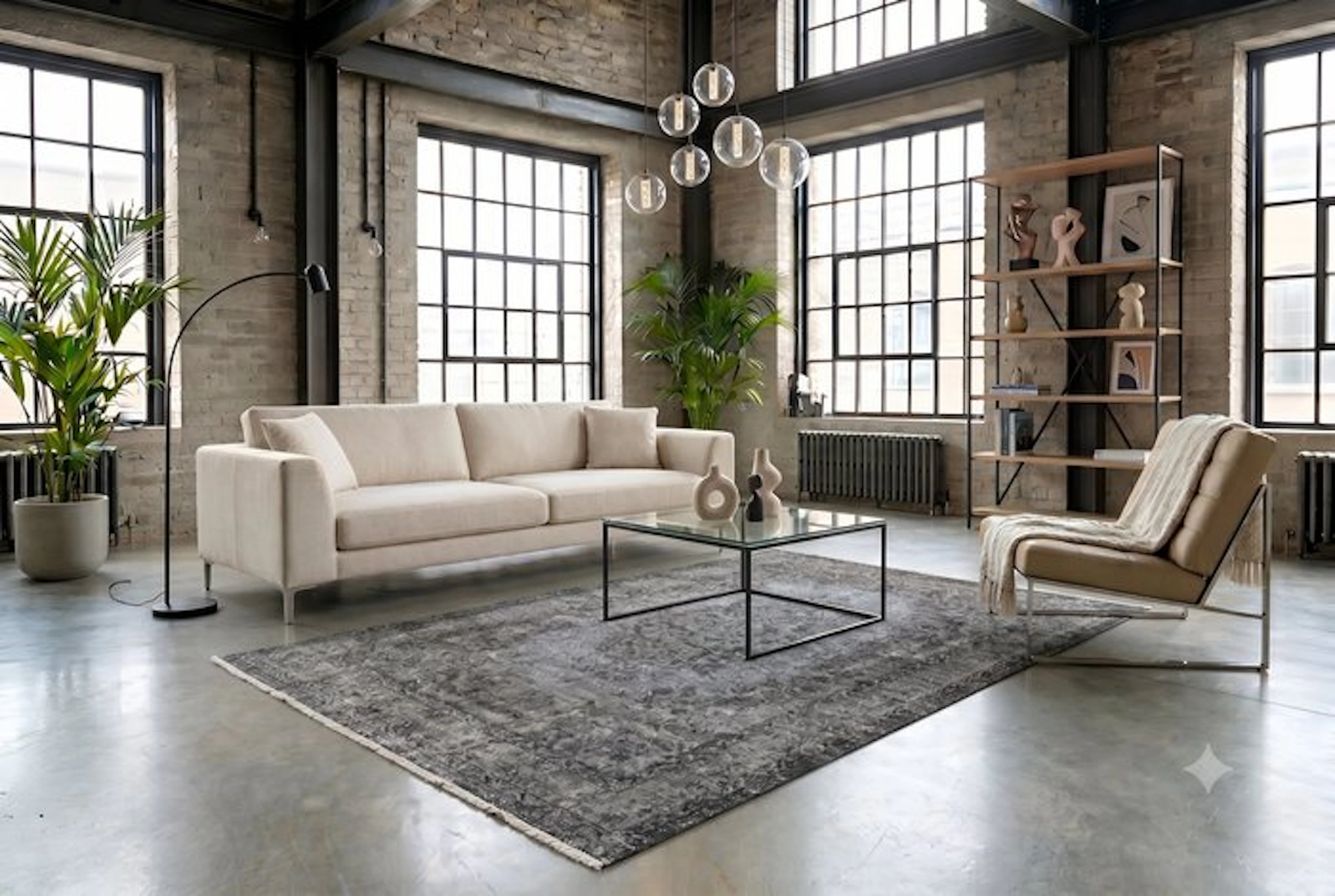 Grey vintage - Rug - 260 cm - 170 cm - with certificate
