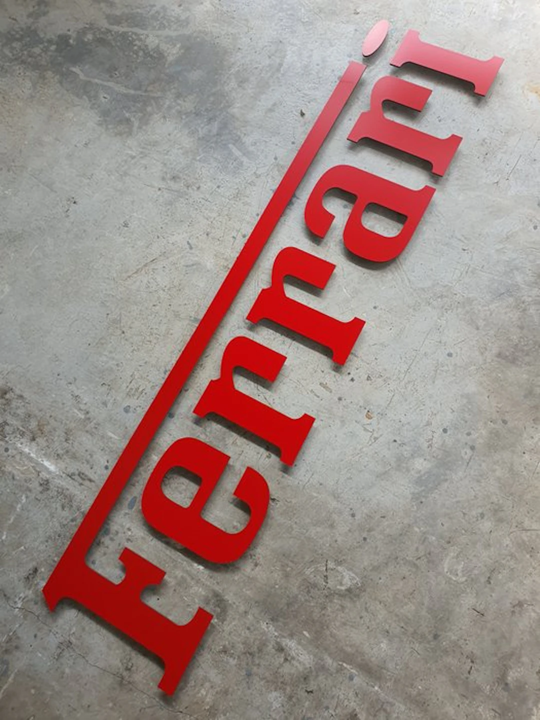 Sign - Ferrari - Professional wall Logo Aluminium*