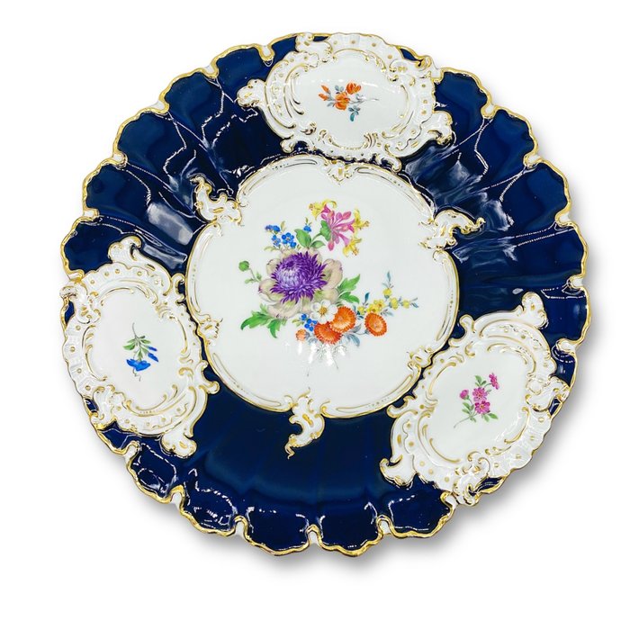 Meissen - Ernst-August Leuteritz - Teller - Porzellan - 1. Wahl, 30 cm, Blumen