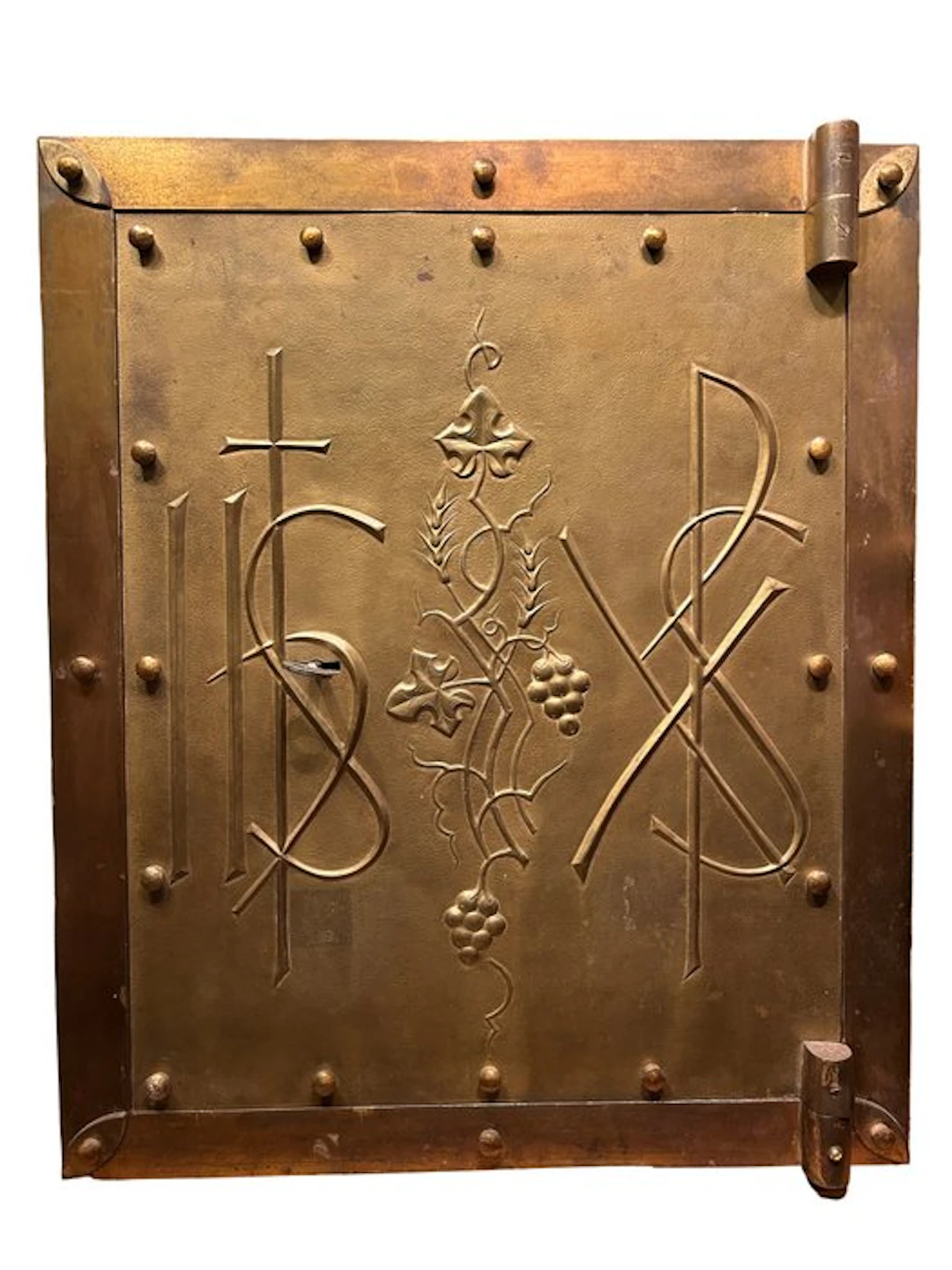 Altarpiece - Heavy tabernacle with fireproof safe door...