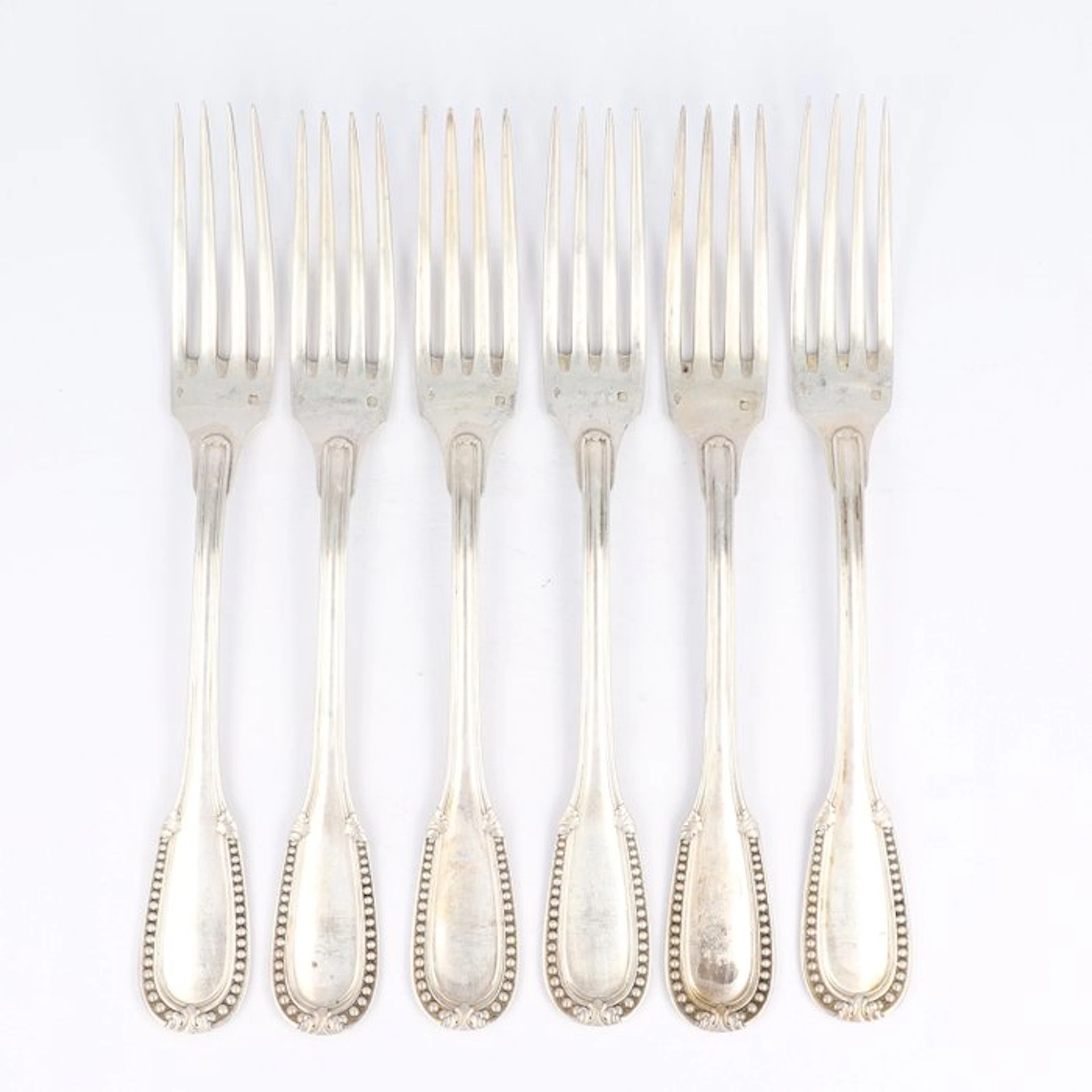Emile Puiforcat - Model Perles (Louis XVI) - Dinervorken...