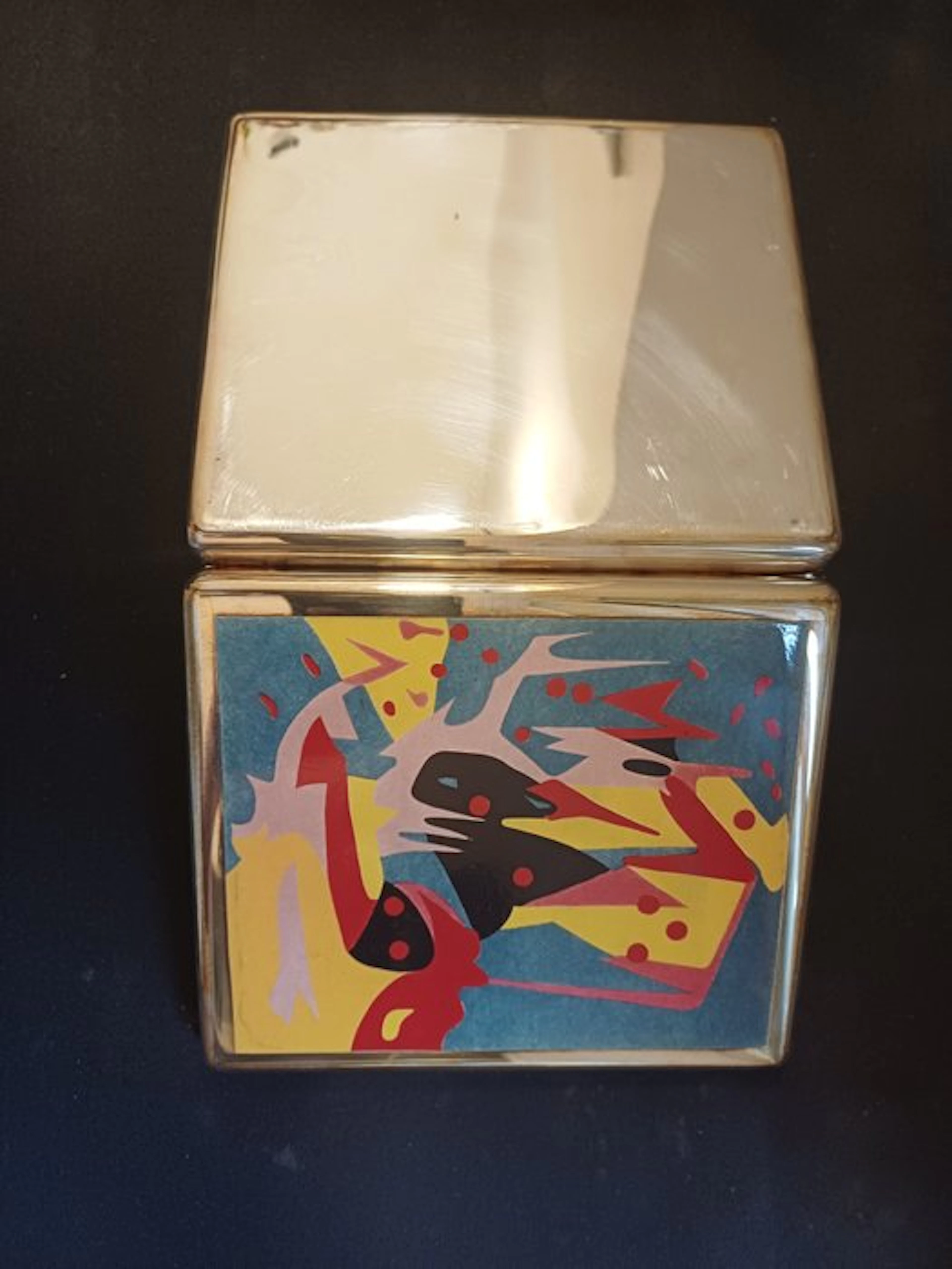 Mimmo Rotella (1918-2006) - Sculpture, Scatola Decollage - 2 cm - Silver - 1990