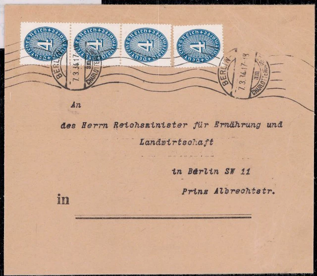 German Empire 1934 - Great official letter to the Reich...