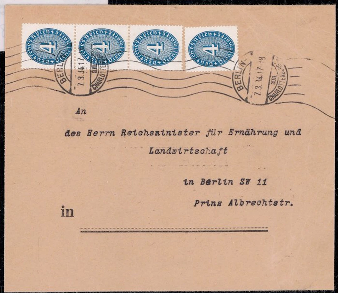German Empire 1934 - Great official letter to the Reich...