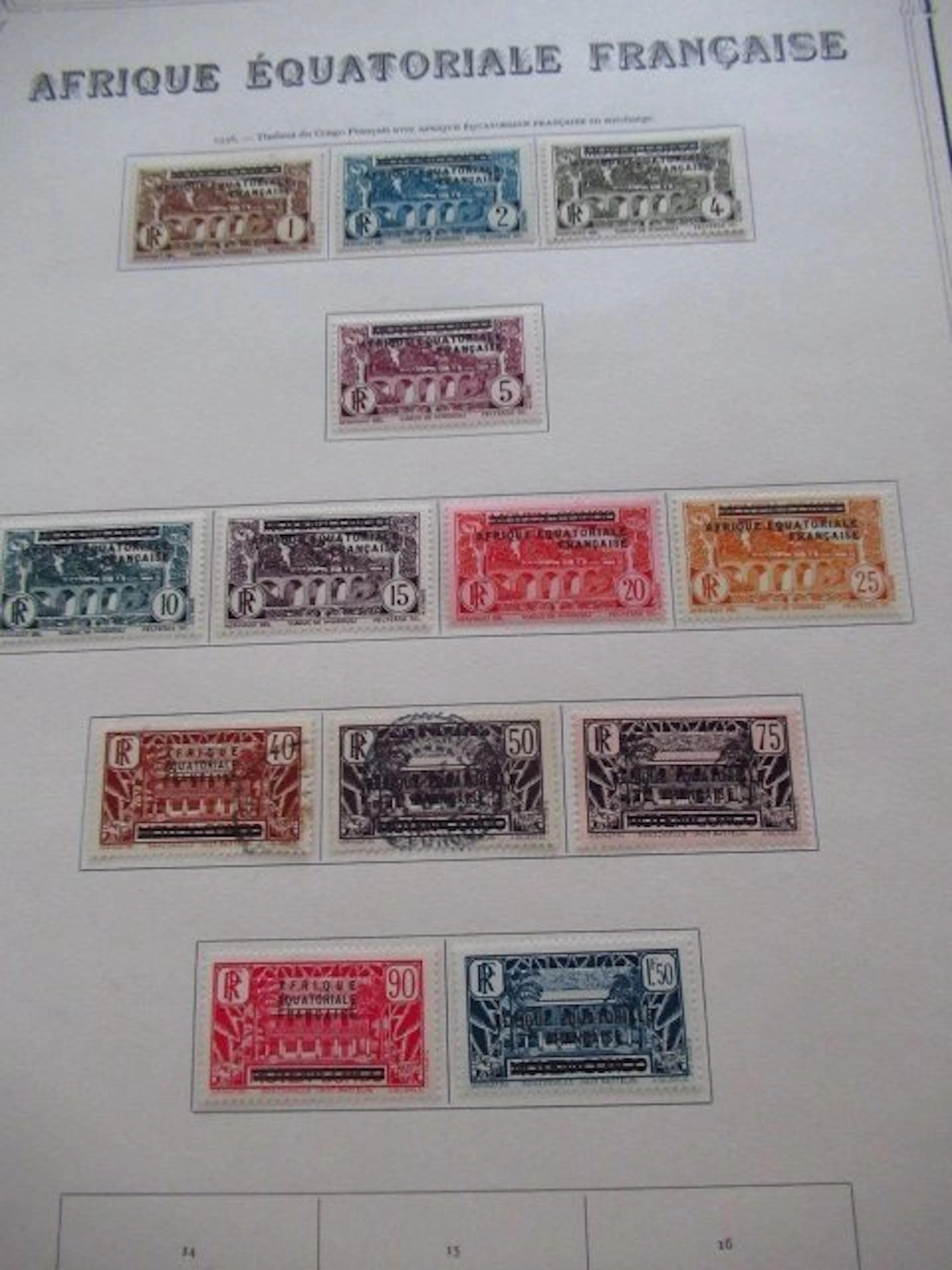 French Colony - Afrique équatoriale et occidentale ; collection de timbres