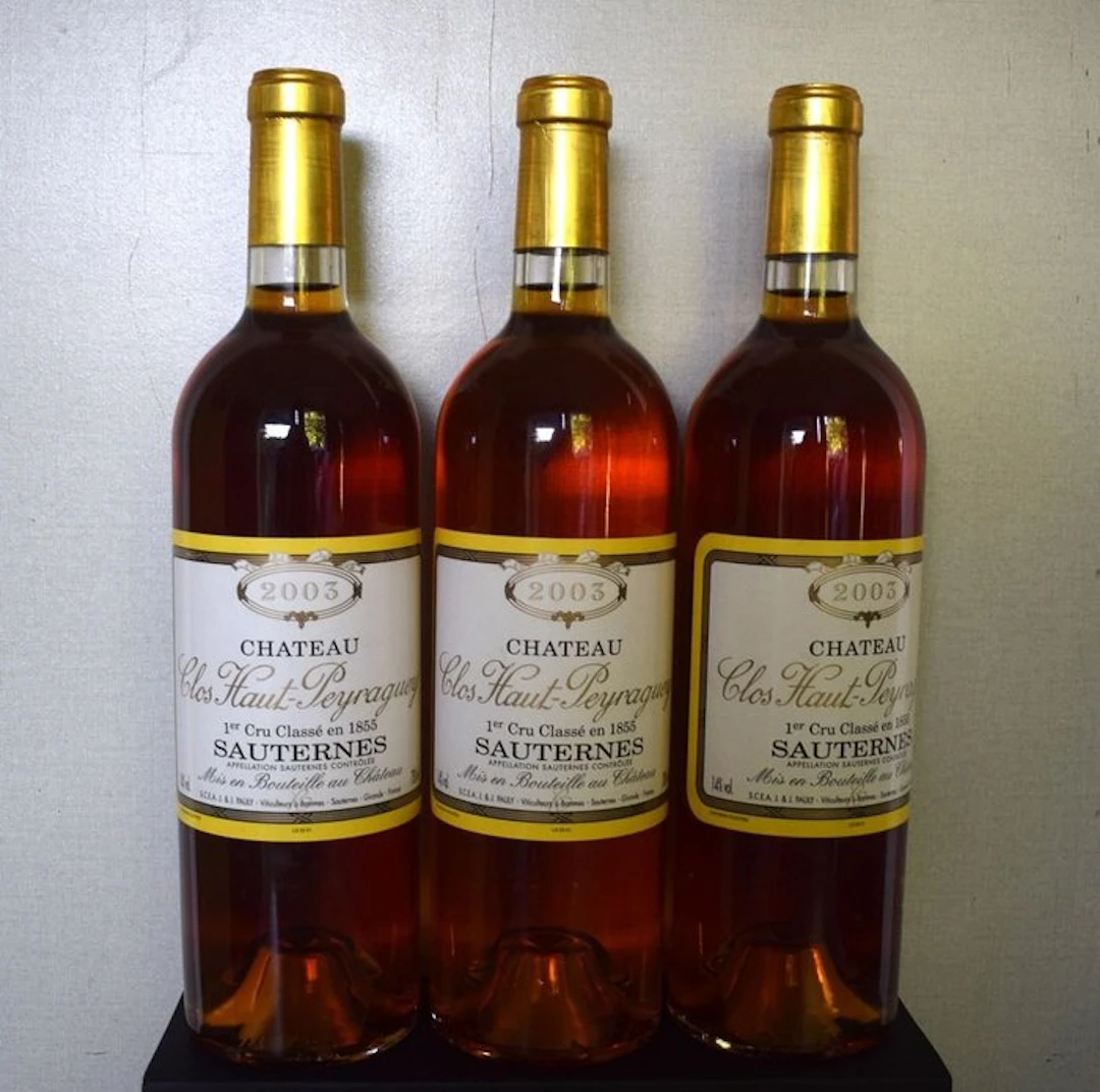 2003 Château Clos Haut Peyraguey - Sauternes - 3 Bottles (0.75L)