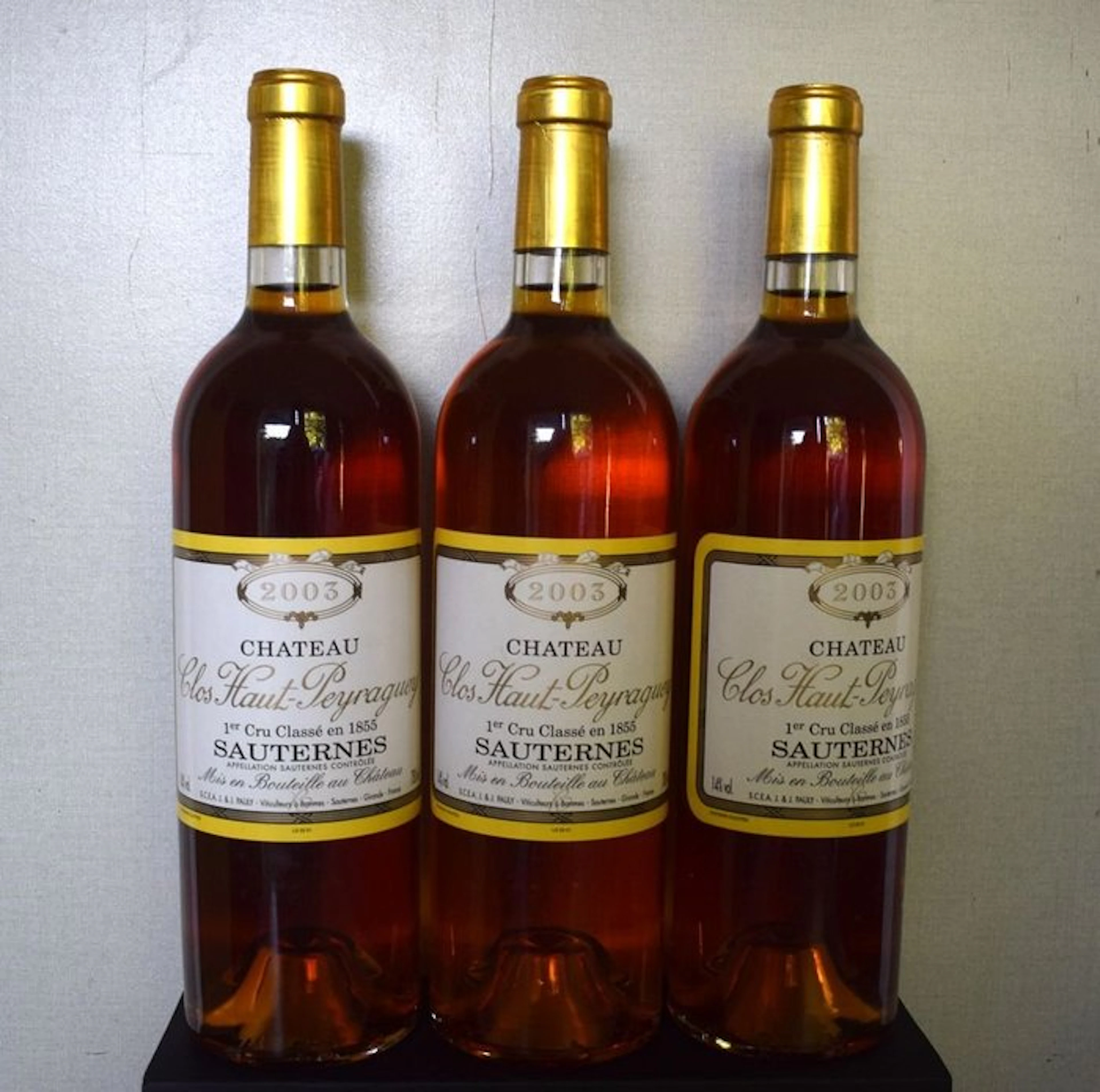 2003 Château Clos Haut Peyraguey - Sauternes - 3 Bottles (0.75L)