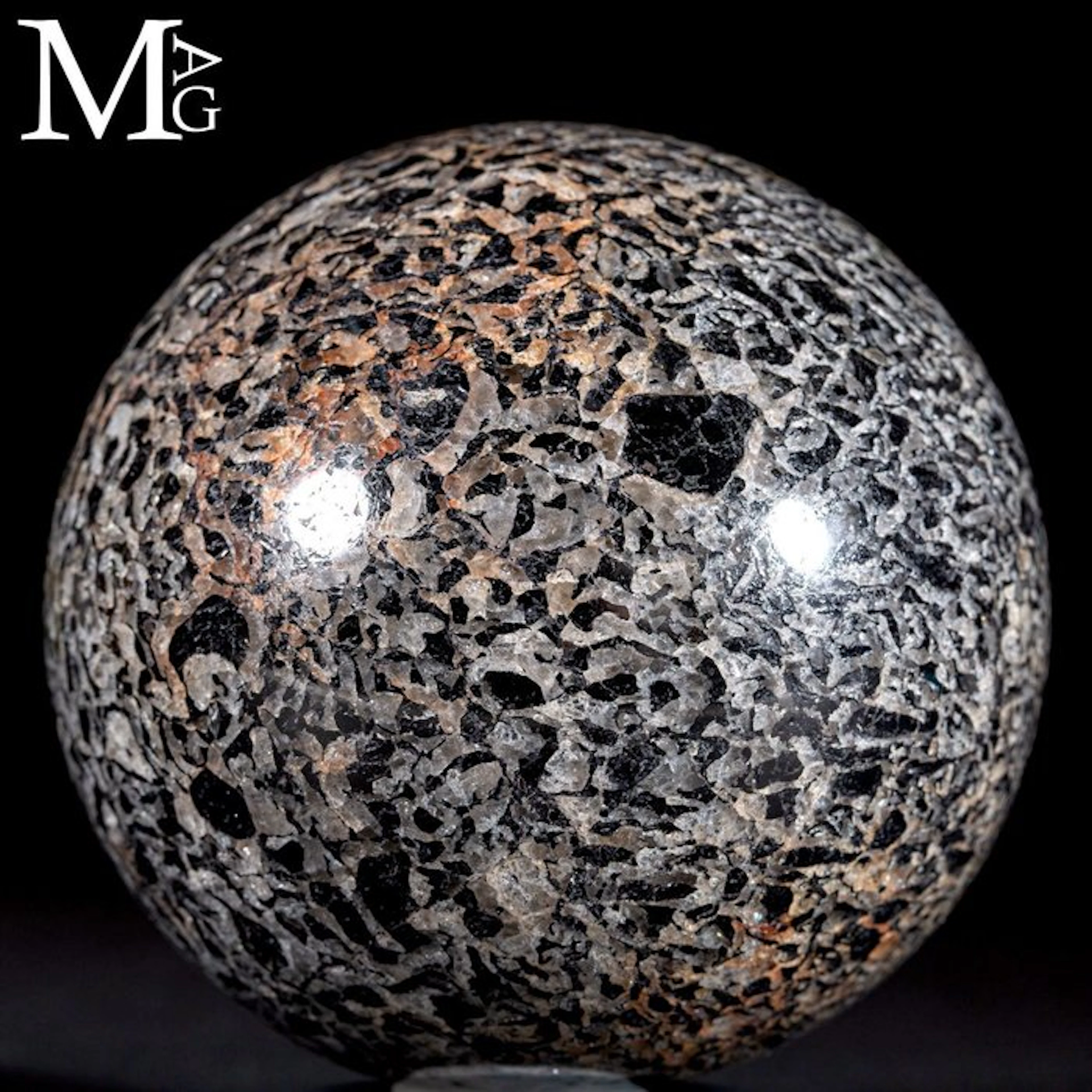 Graphic Black Tourmaline in Contrasting Quartz A stunning...