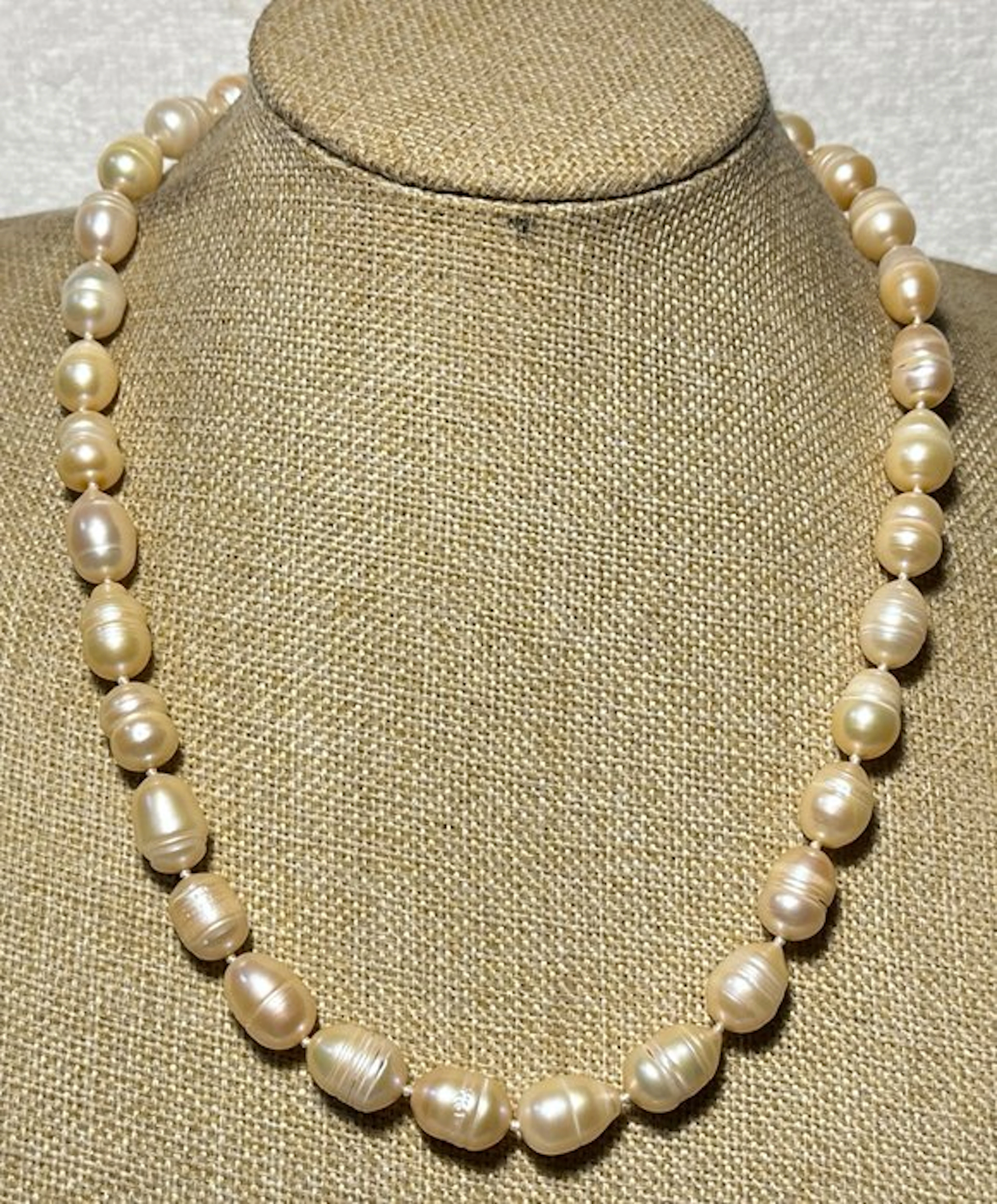 Natural freshwater cultured Baroque pink pearls