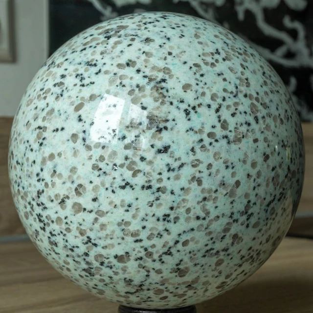 Large Kiwi Lotus Jasper Quality sphere Crystal - Height...
