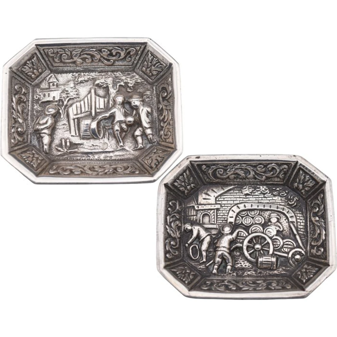 Tray (2) - Historist/Costumbrist - .925 silver