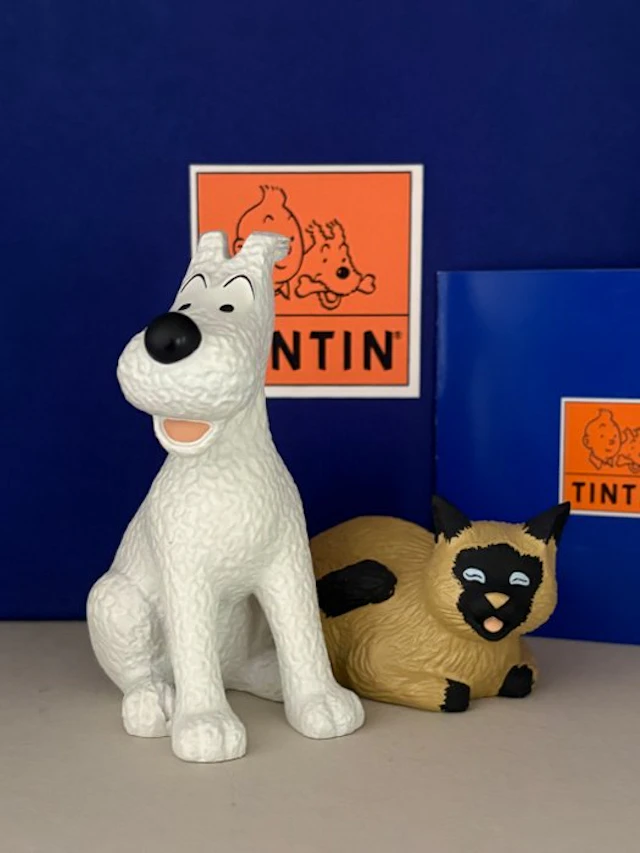 Statuette Moulinsart 45947 - Figurine - Milou et le chat...