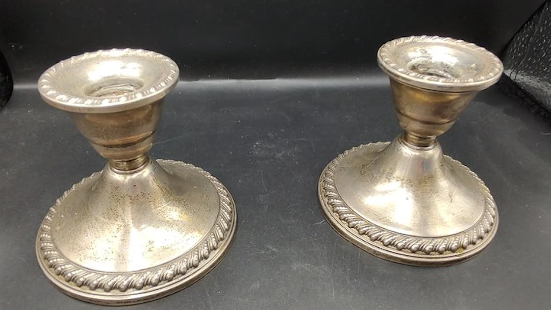 Rogers Sterling - Taperstick (2) - .925 silver - Pair of