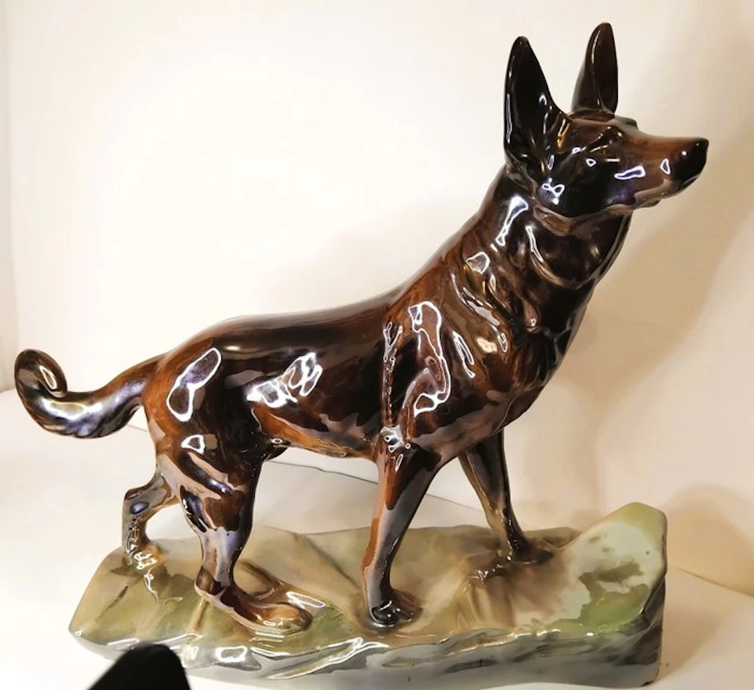 Bequet - Statue, Statue de chien - 37 cm - Ceramic