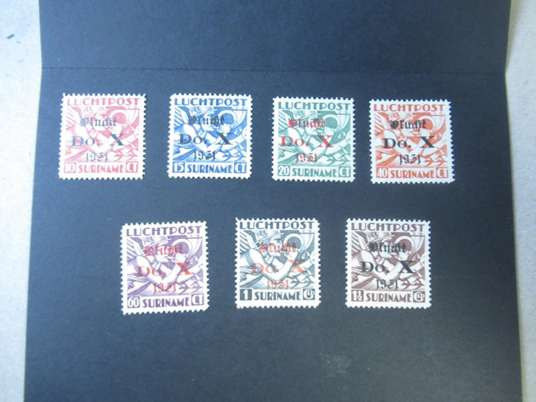 Suriname 1931/1931 - Dornier X Series 1931 - NVPH 2026, LP 8/14