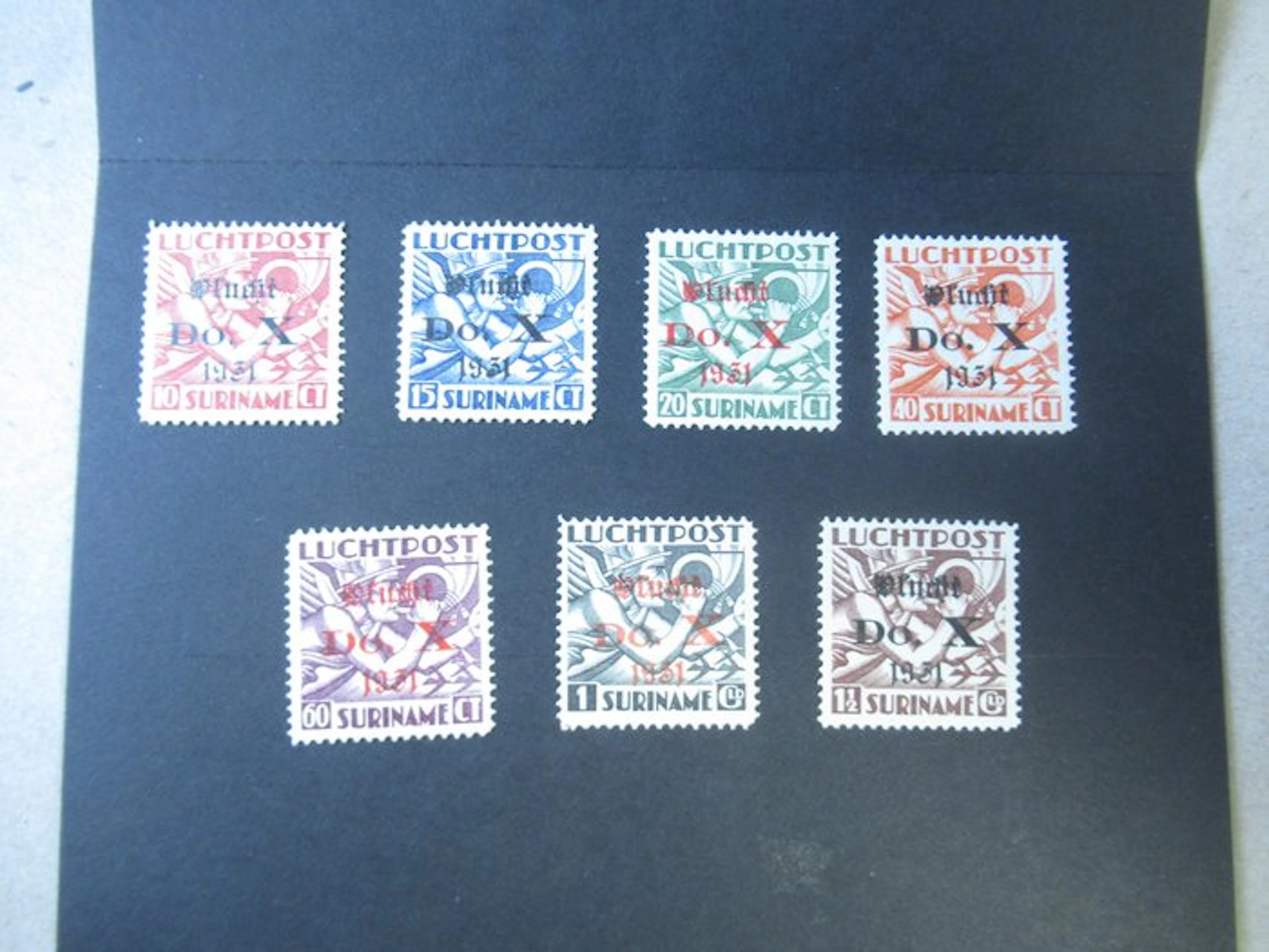 Suriname 1931/1931 - Dornier X Series 1931 - NVPH 2026, LP 8/14