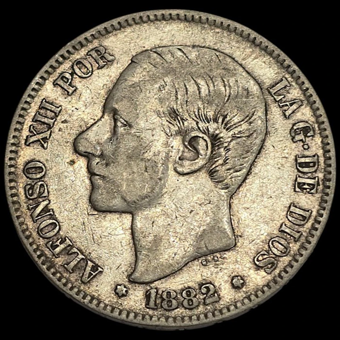 Spain. Alfonso XII. 5 Pesetas 1882 MSM (No reserve price)