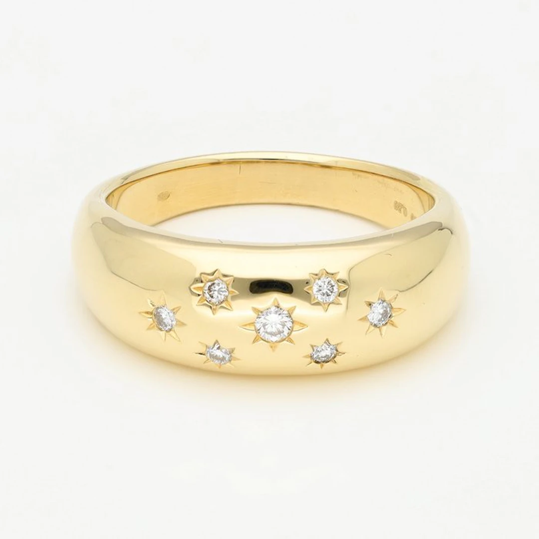 Ring - 18 kt. Yellow gold Diamond (Natural)