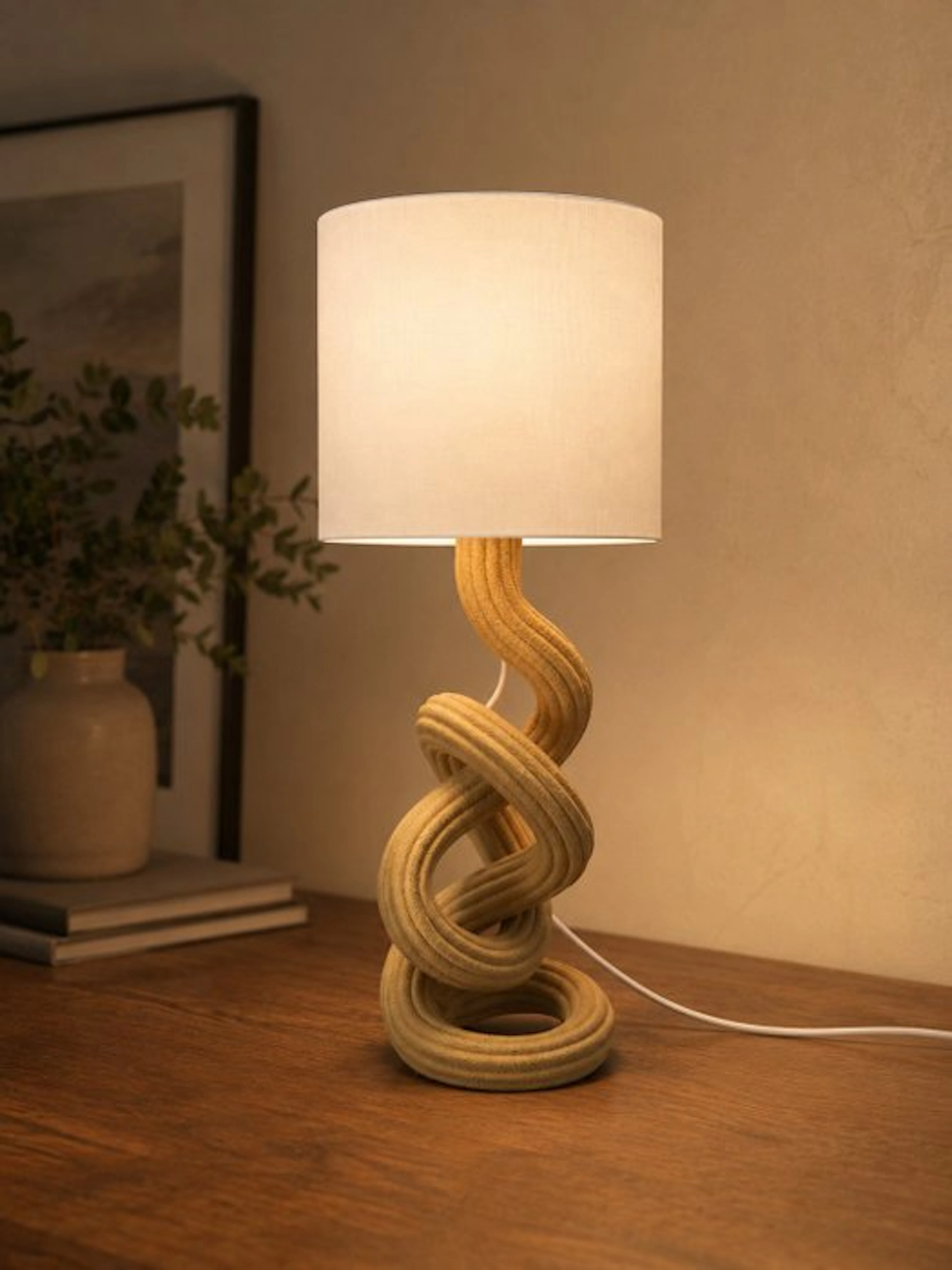 Table lamp - ABS - Knot twist table lamp