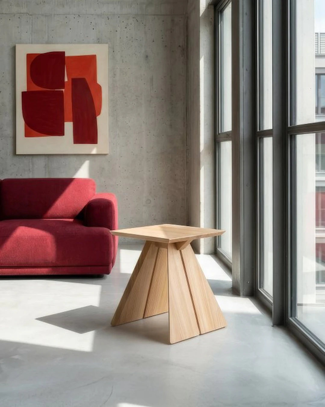 Johannes Hironimus - Side table - Limited Edition of 10 - Cherry wood - ORIGAMI