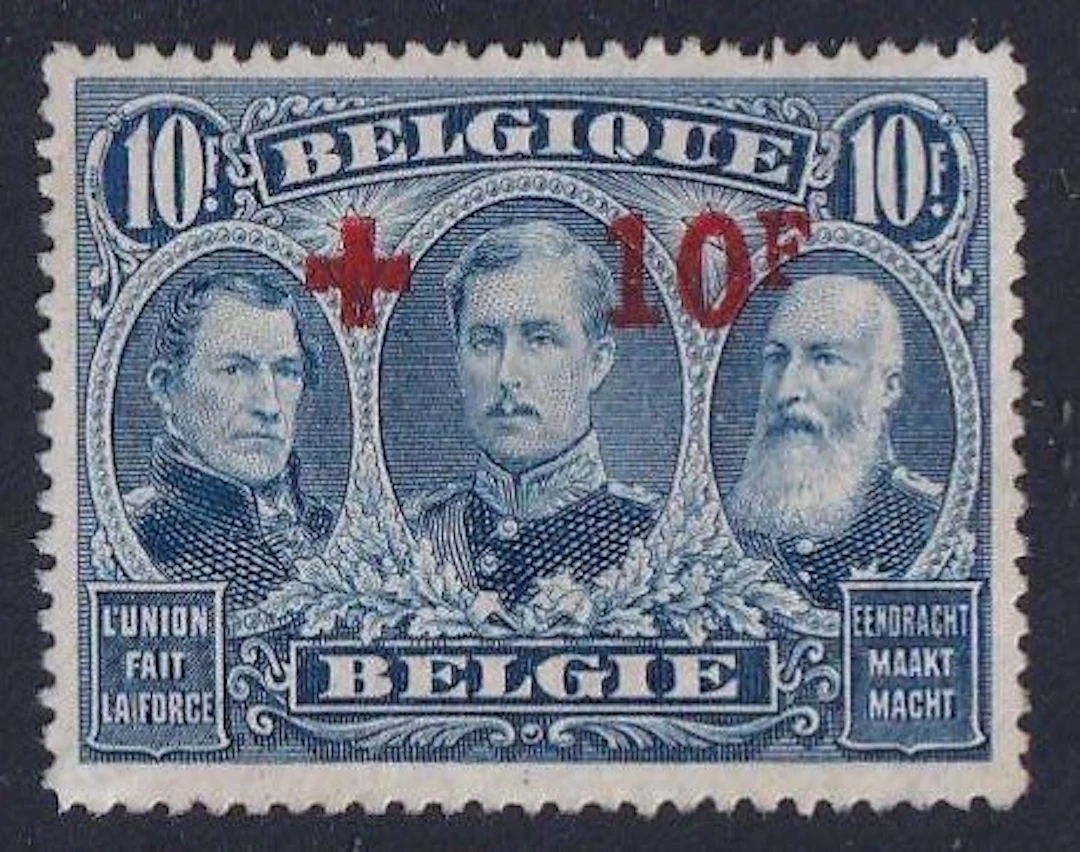 Belgium 1918 - Rode Kruis 10F + 10F Blue - OBP/COB 163