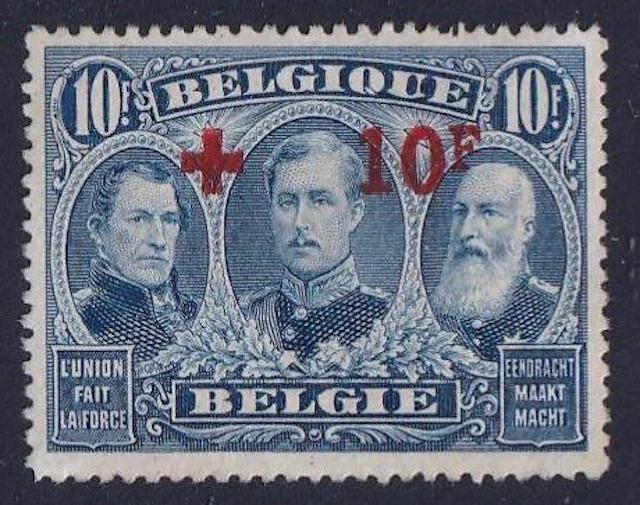 Belgium 1918 - Rode Kruis 10F + 10F Blue - OBP/COB 163