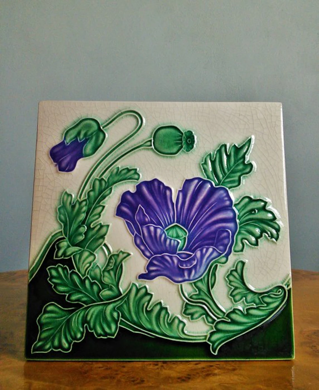 Art Nouveau Tile - Faïenceries de Bouffioulx - Art Nouveau - 1900-1910