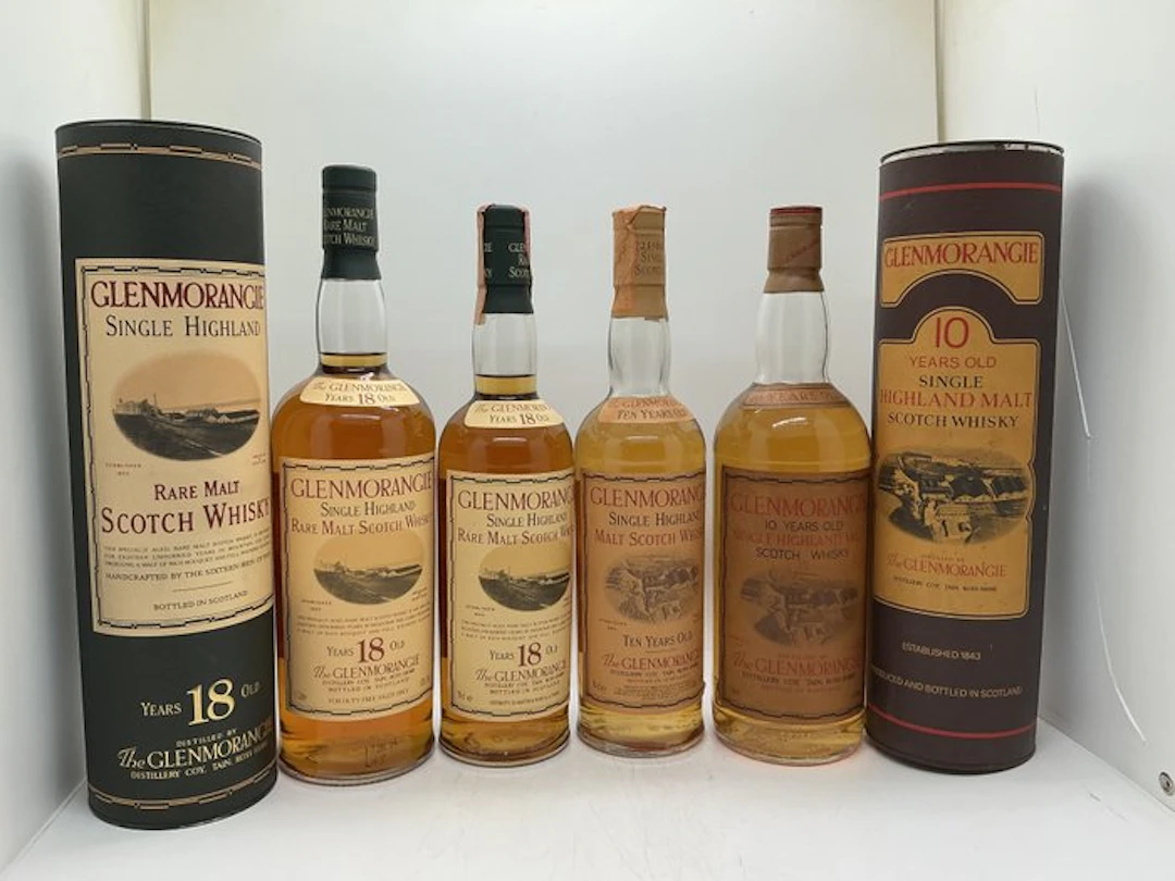 Glenmorangie 18yo & 10yo - b. 1990s, 1980s - 1 Litre, 70cl - 4 bottles