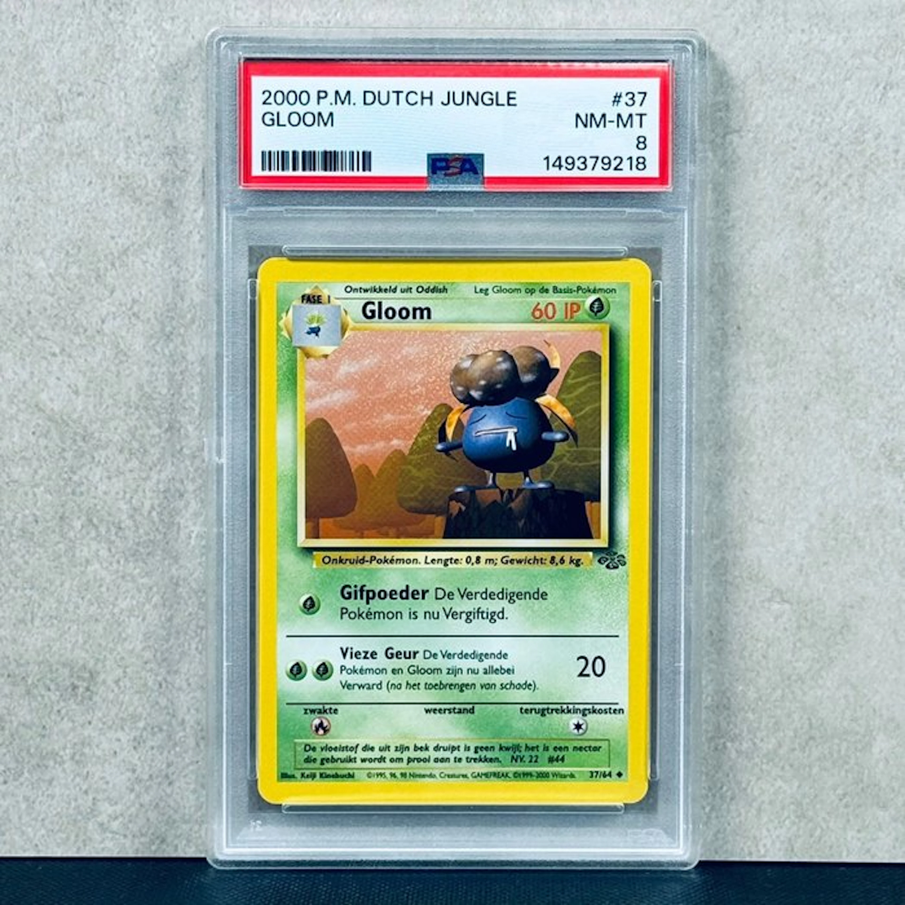 Pokémon Graded card - GLOOM #37 2000 P.M. DUTCH JUNGLE - Pokémon - PSA 8