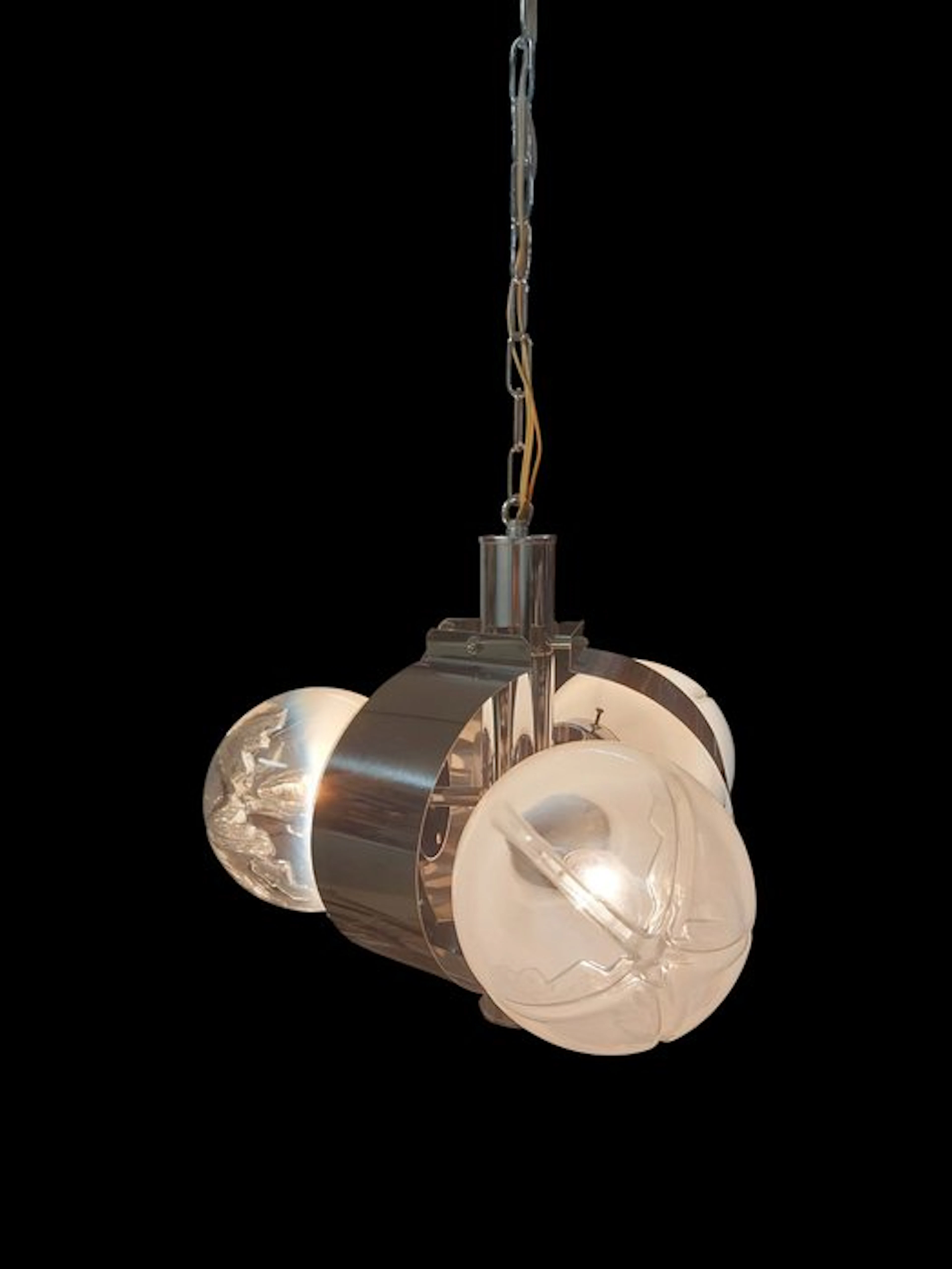 Hanging lamp - Chrome, Glass