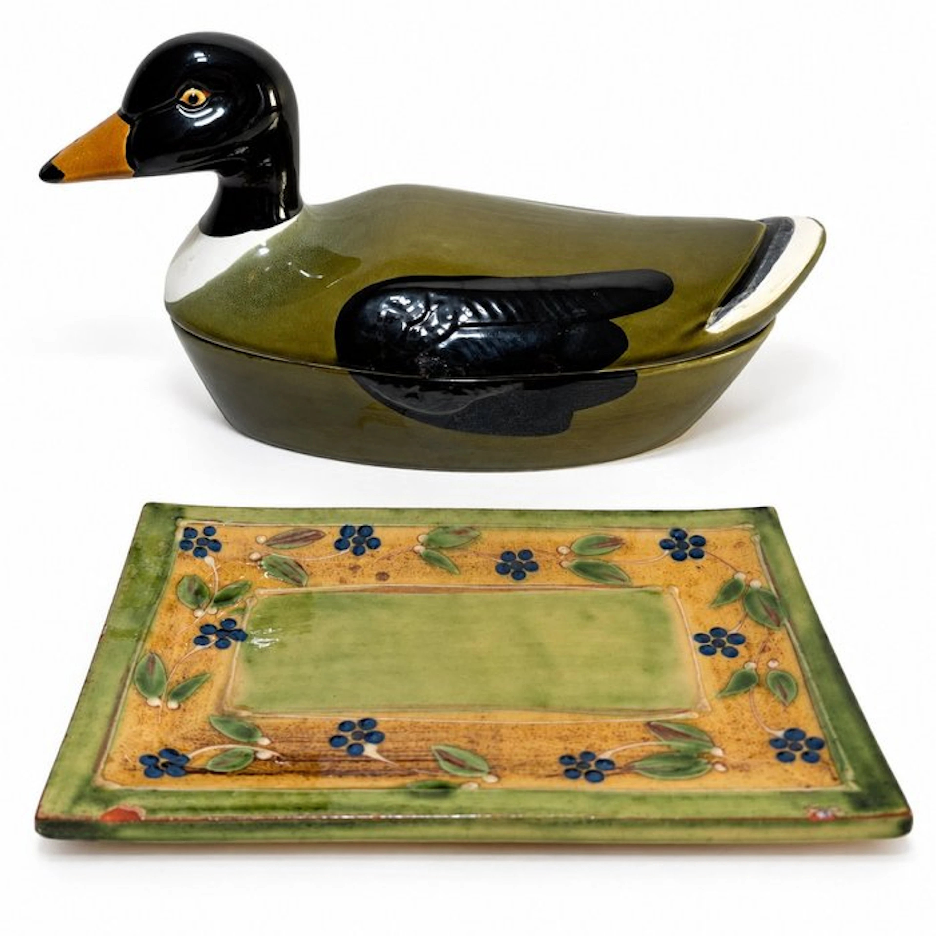 Michel Caugant - Table service - Ceramic, Enamel - Decorated artisanal dish