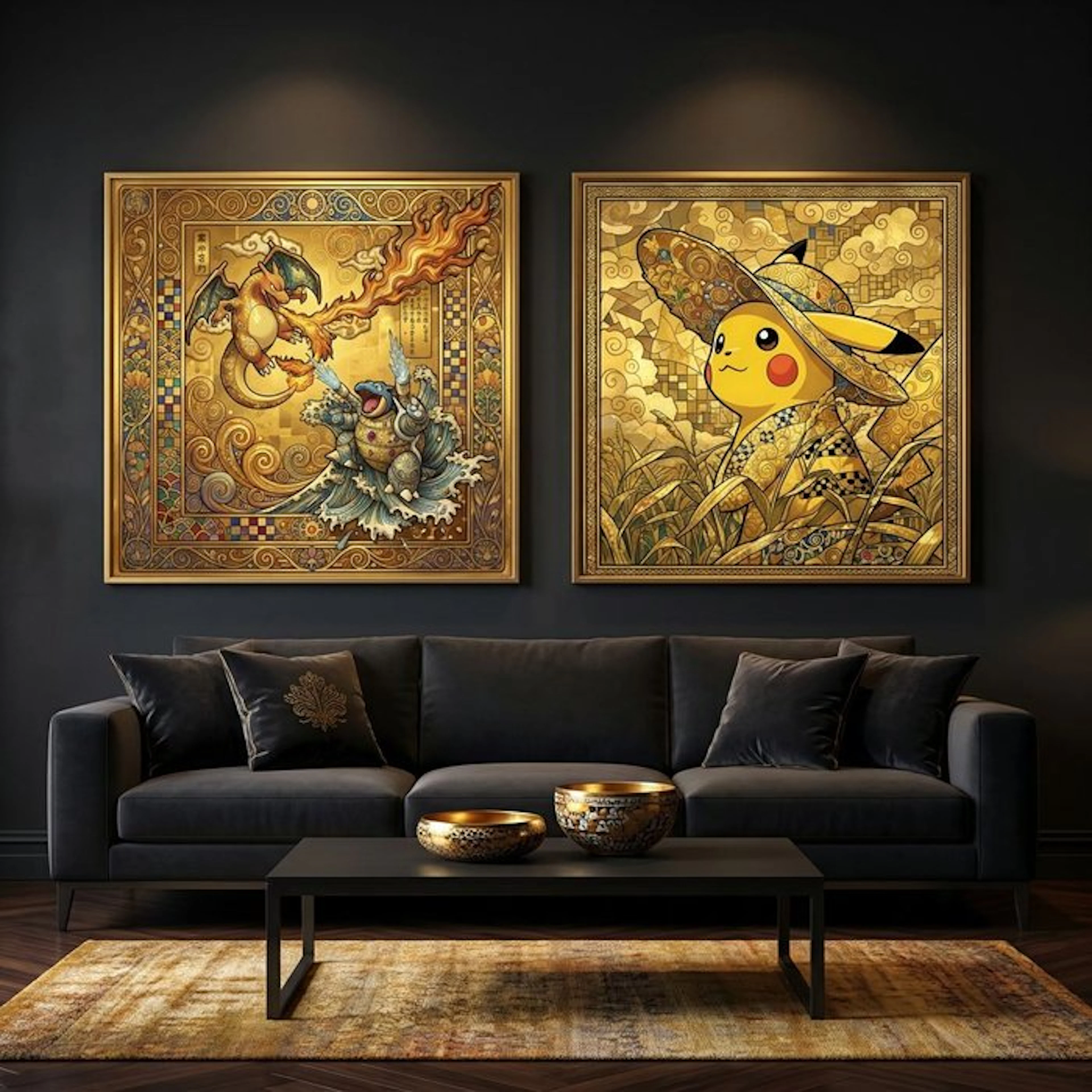 daveY - PIKACHU x KLIMT - "GOLDEN HARVEST"