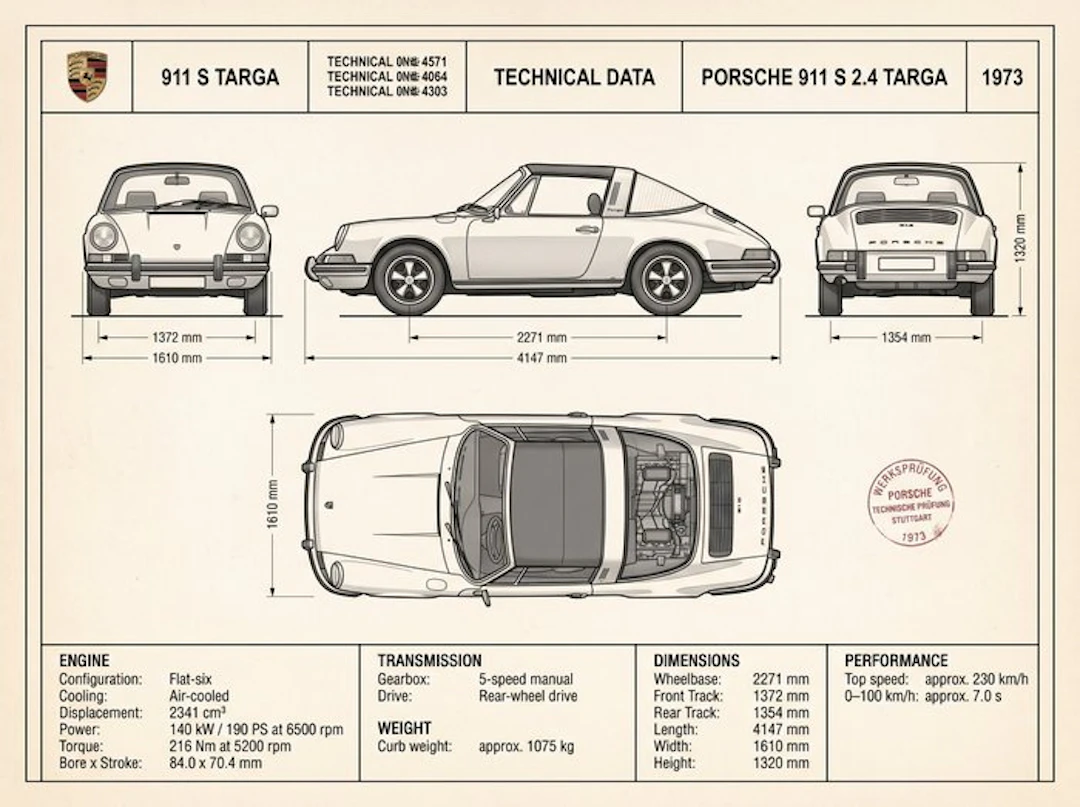 Shmidt.Art - Porsche - Porsche 911 S 2.4 Targa - 1970s