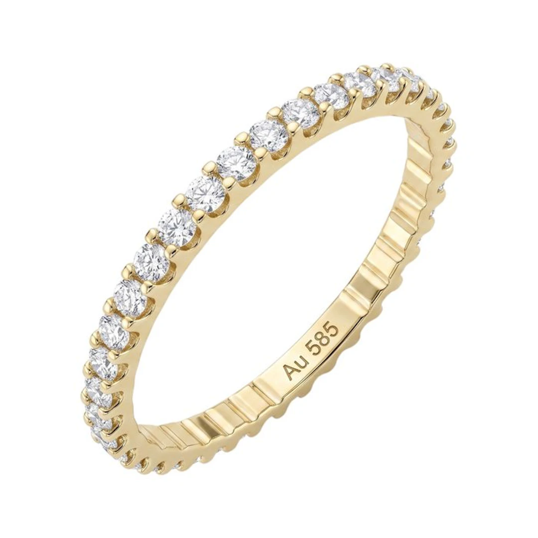 No reserve price - Ring - 14 kt. Yellow gold - 0.46ct. tw. Diamond (Natural)