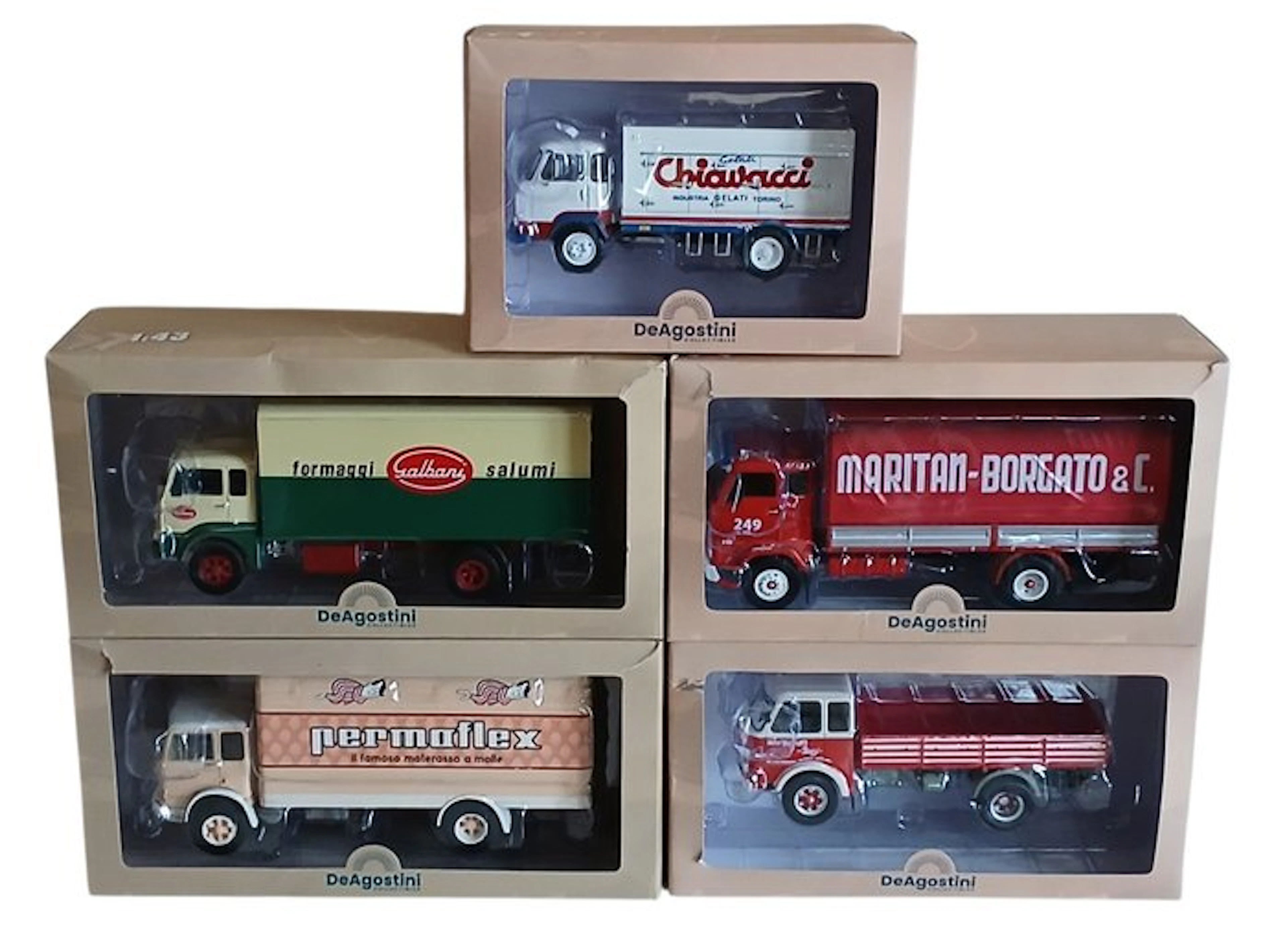 De Agostini 1:43 - Model car (5) - Lotto con 5 Camion d'epoca, commerciali