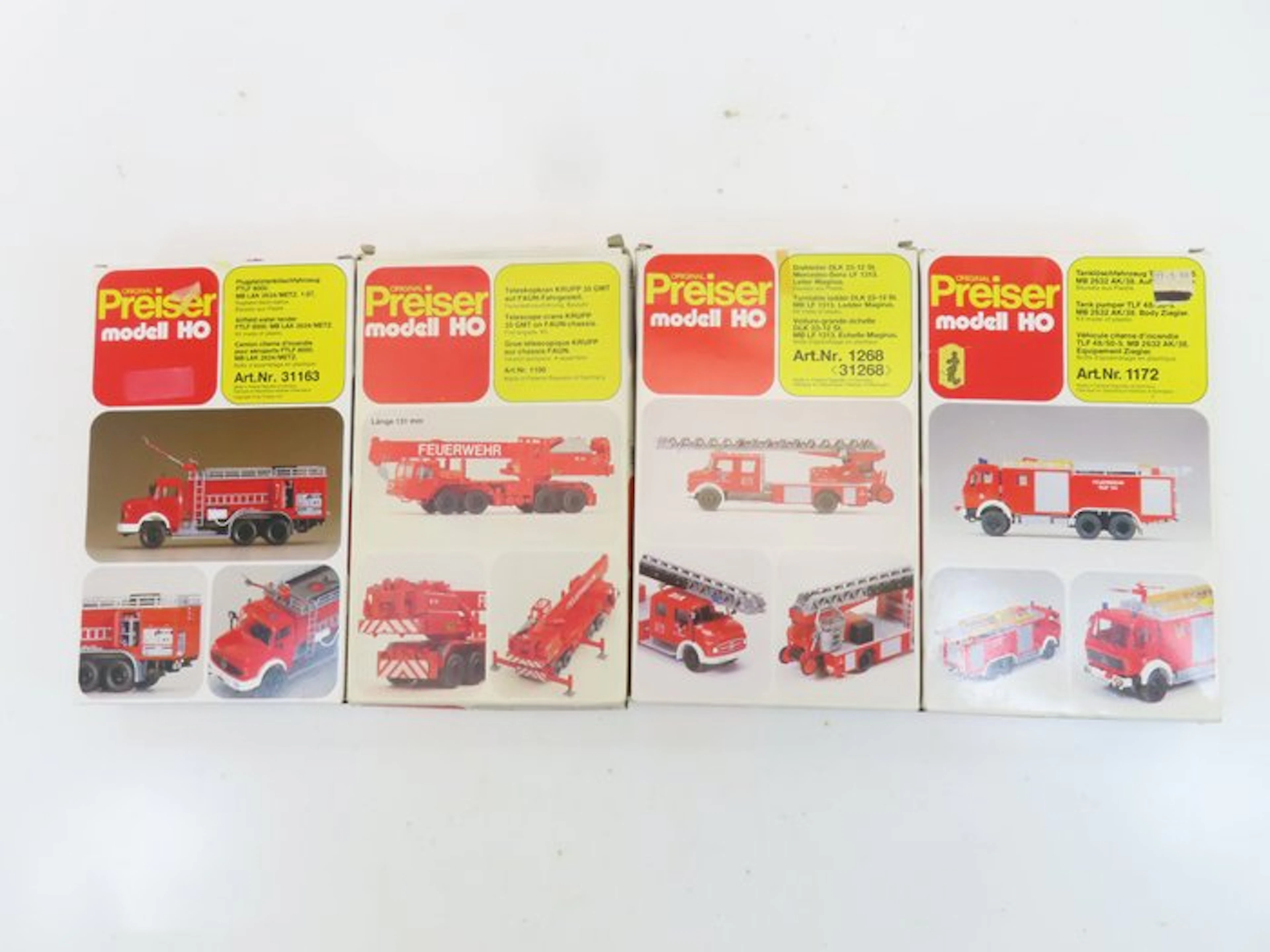 Preiser H0 - 1100/1172/1268/31163 - Model train vehicles...