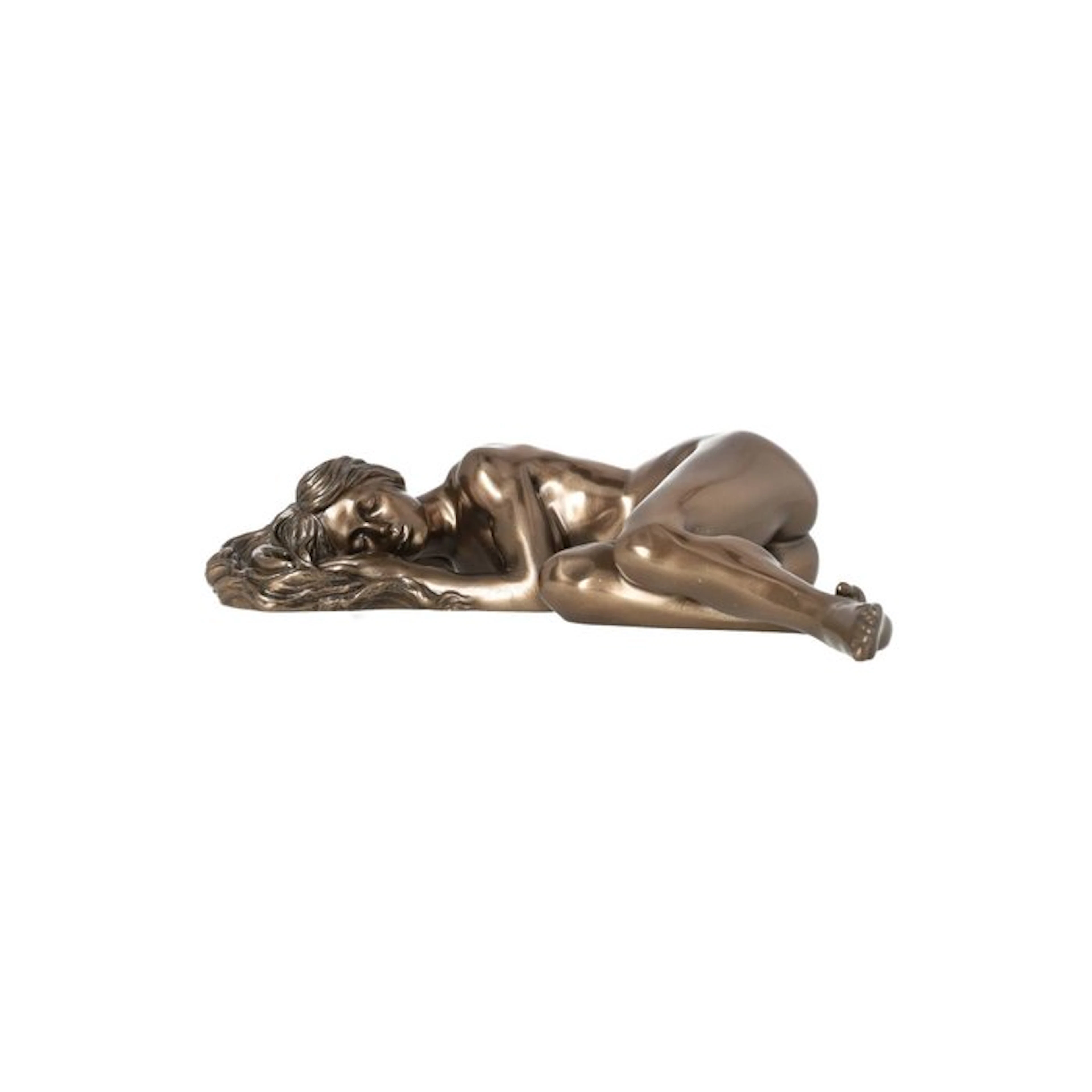 Figurine - Slapende vrouw, bronskleurig - Resin