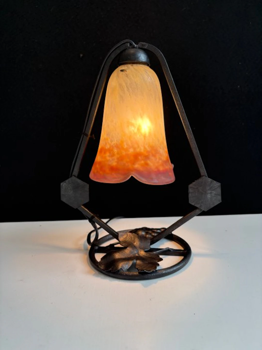 Muller Frères Luneville - Table lamp - Wrought iron