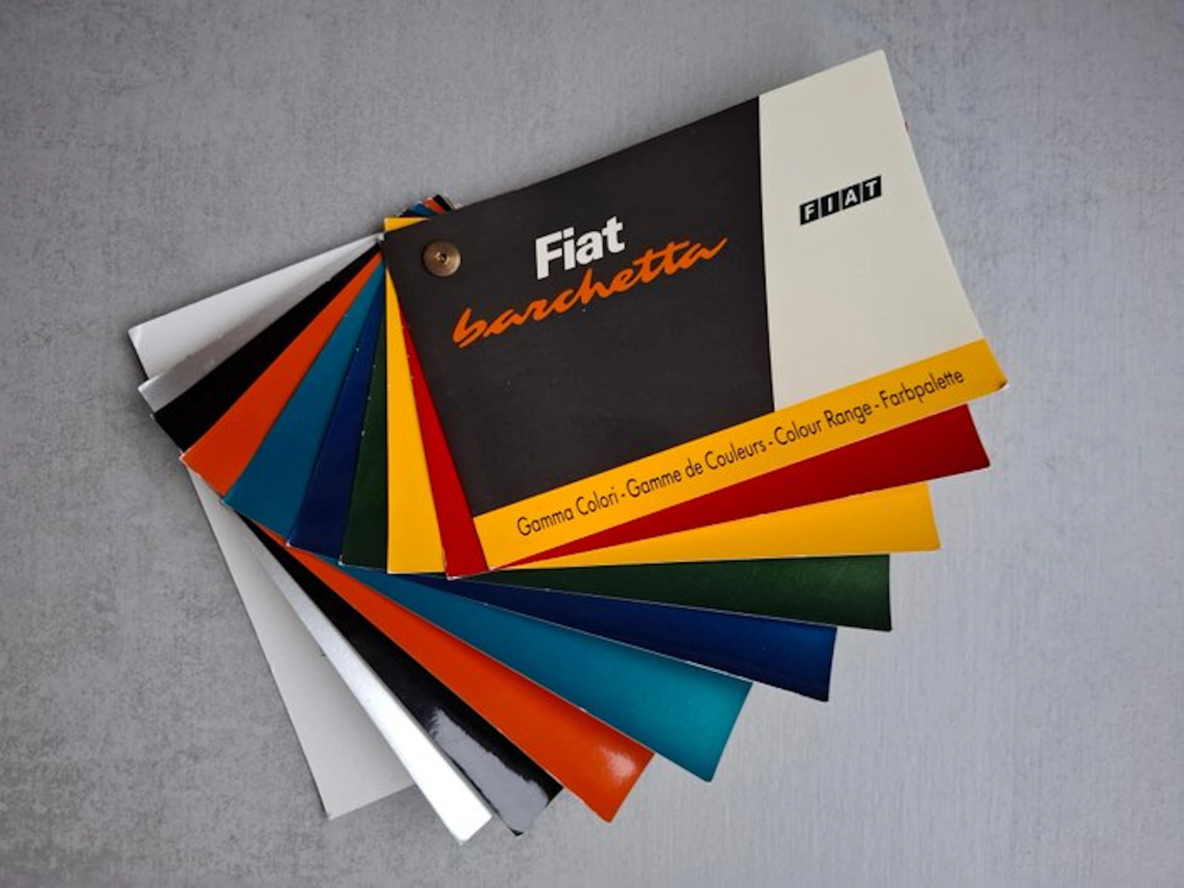Color chart - Fiat - barchetta - Gamma Colori - Colour Range