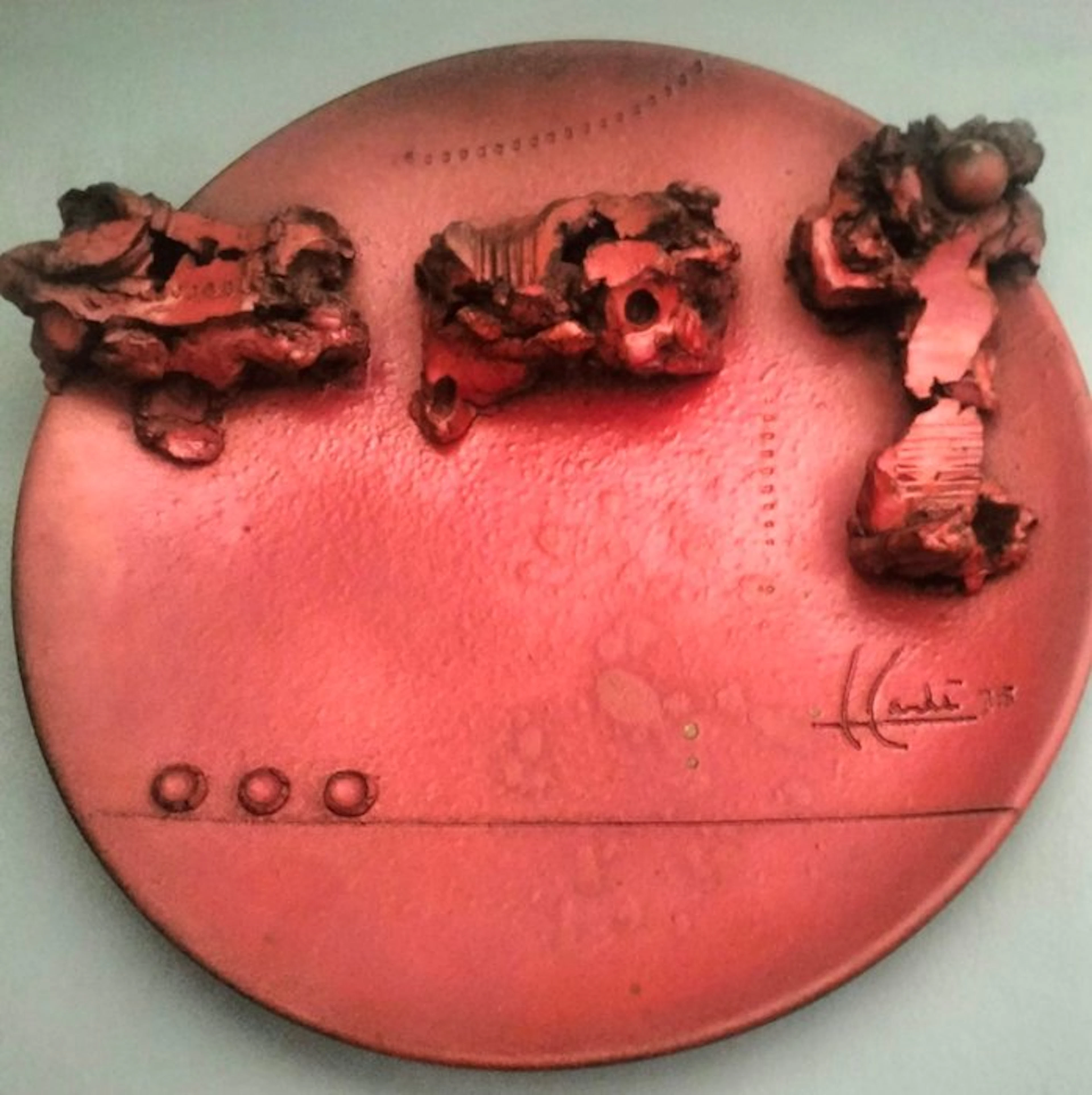 Wall plate - D. 48 cm - Stoneware