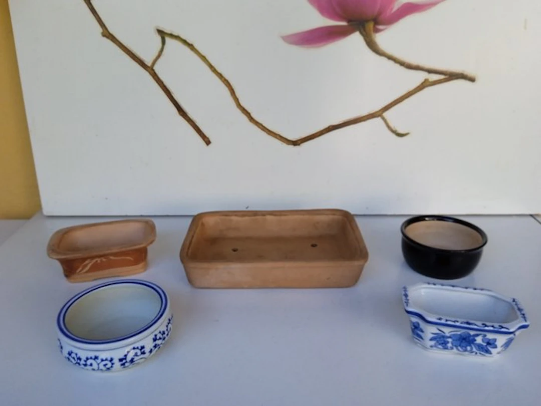 Flower pot (5) - Earthenware, Stoneware, Enamel - X Bonsai
