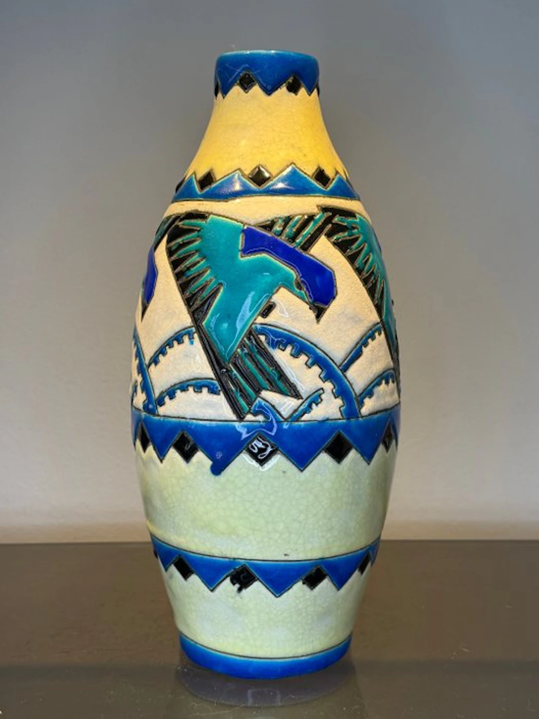 Keramis Boch, Keramis, Boch Frères - Charles Catteau - Vase - D.1288