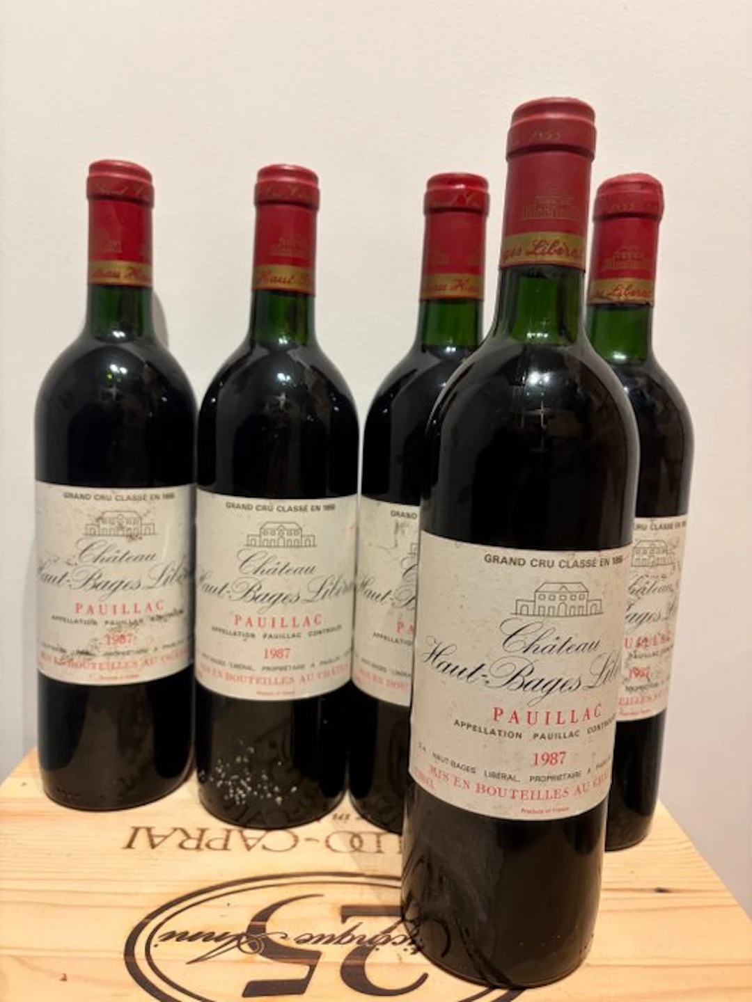 1987 Château Haut-Bages Libéral - Pauillac Grand Cru Classé - 5 Bottles (0.75L)