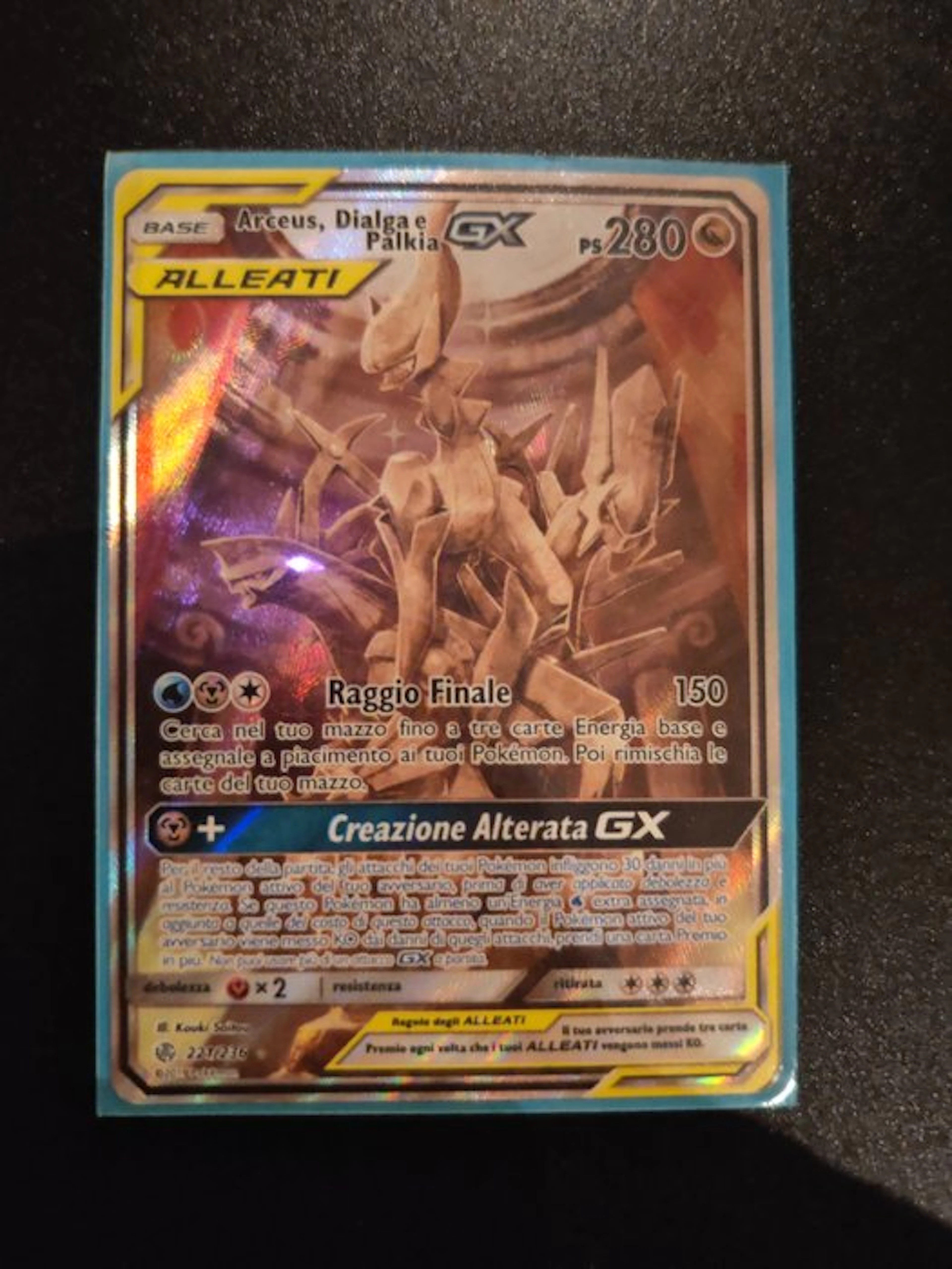 Pokémon - 1 Card - Arceus, Dialga e Palkia 221/236 Full art, Foil - Sun & Moon