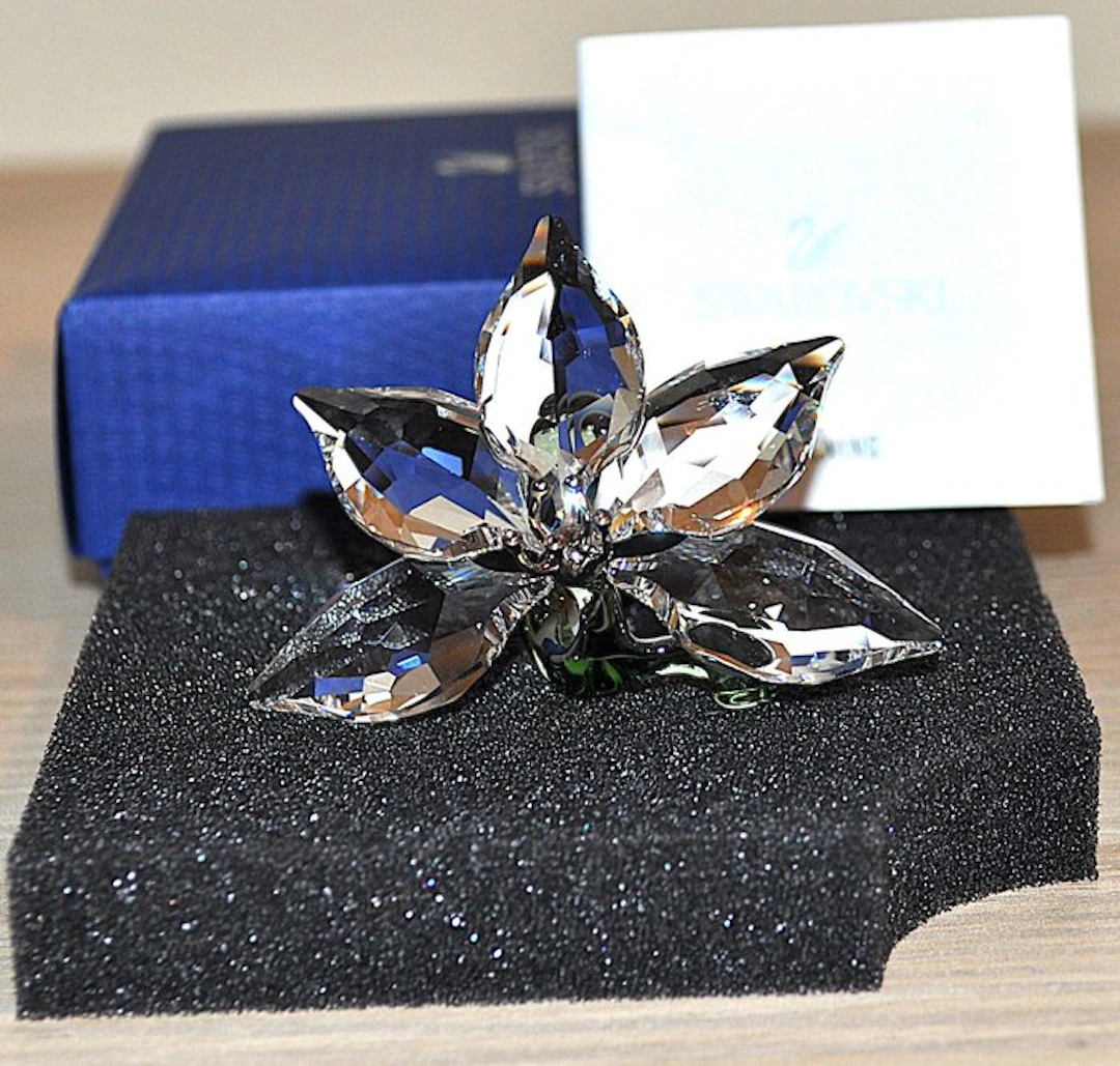 Swarovski - Figure - 2013 Orchid - 1142858 - Box + Certificate - Crystal, Glass