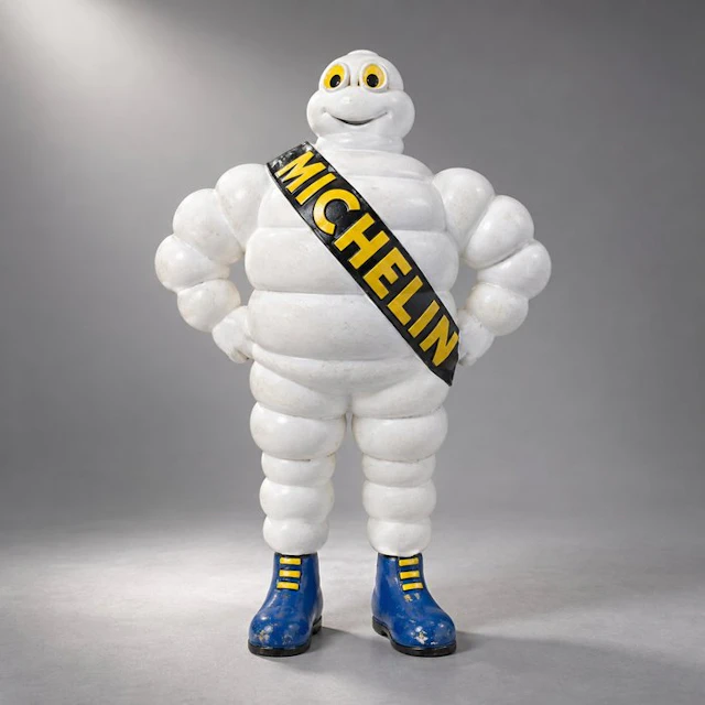 Statue, beeld mascotte banden (bibendum) - 33 cm - polyresin
