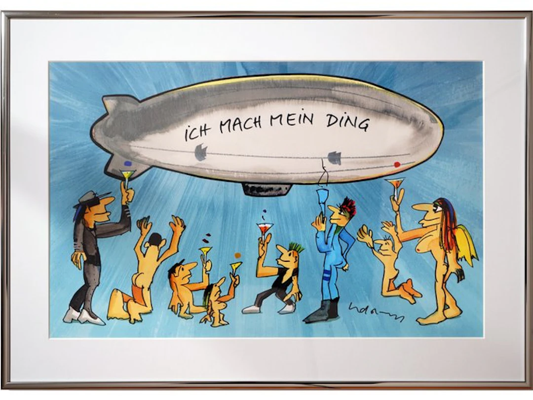 Udo Lindenberg (1946) - Ich Mach Mein Ding (Zeppelin) - gerahmt
