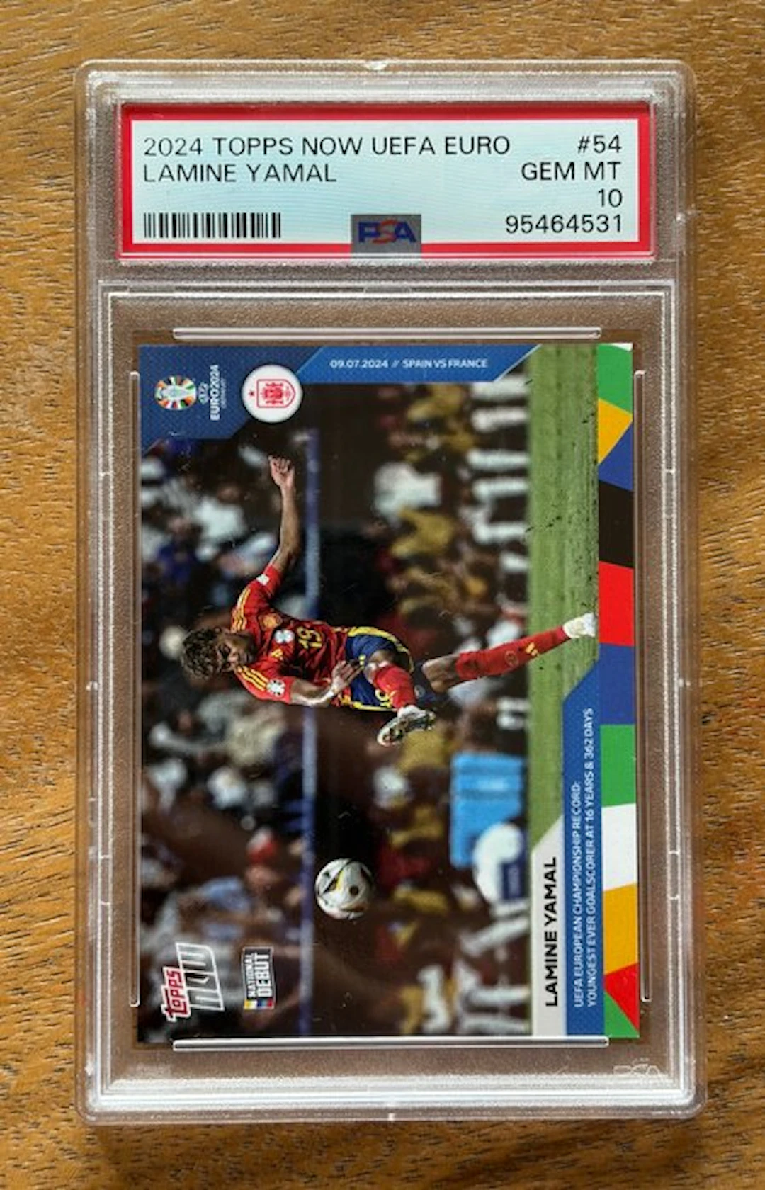 2024 Topps Topps Now UEFA Euro Lamine Yamal 54 Graded...